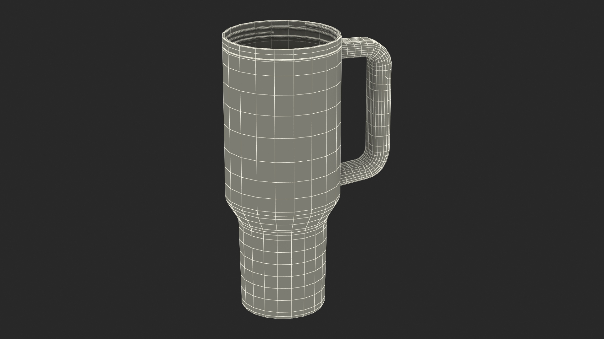 3D Open Travel Tumbler Red model