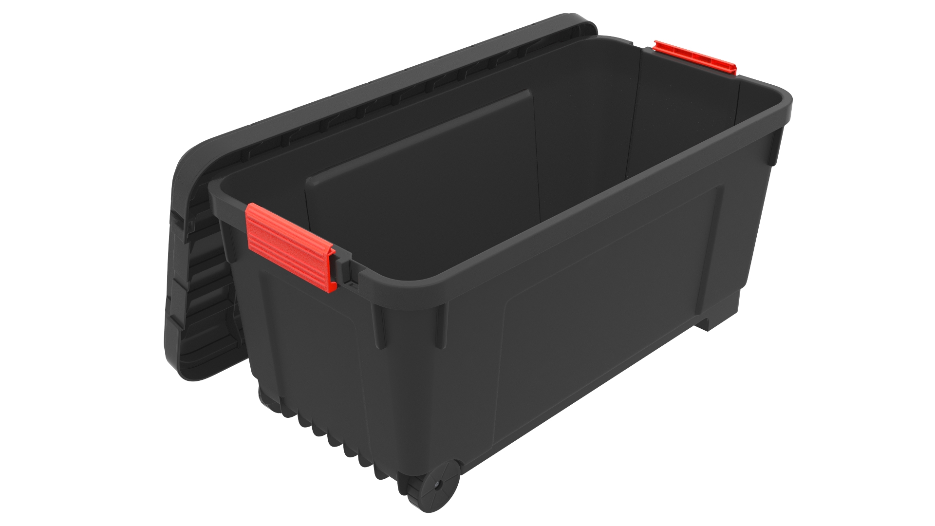 3D model Heavy Duty Toolbox Plastic Open Red
