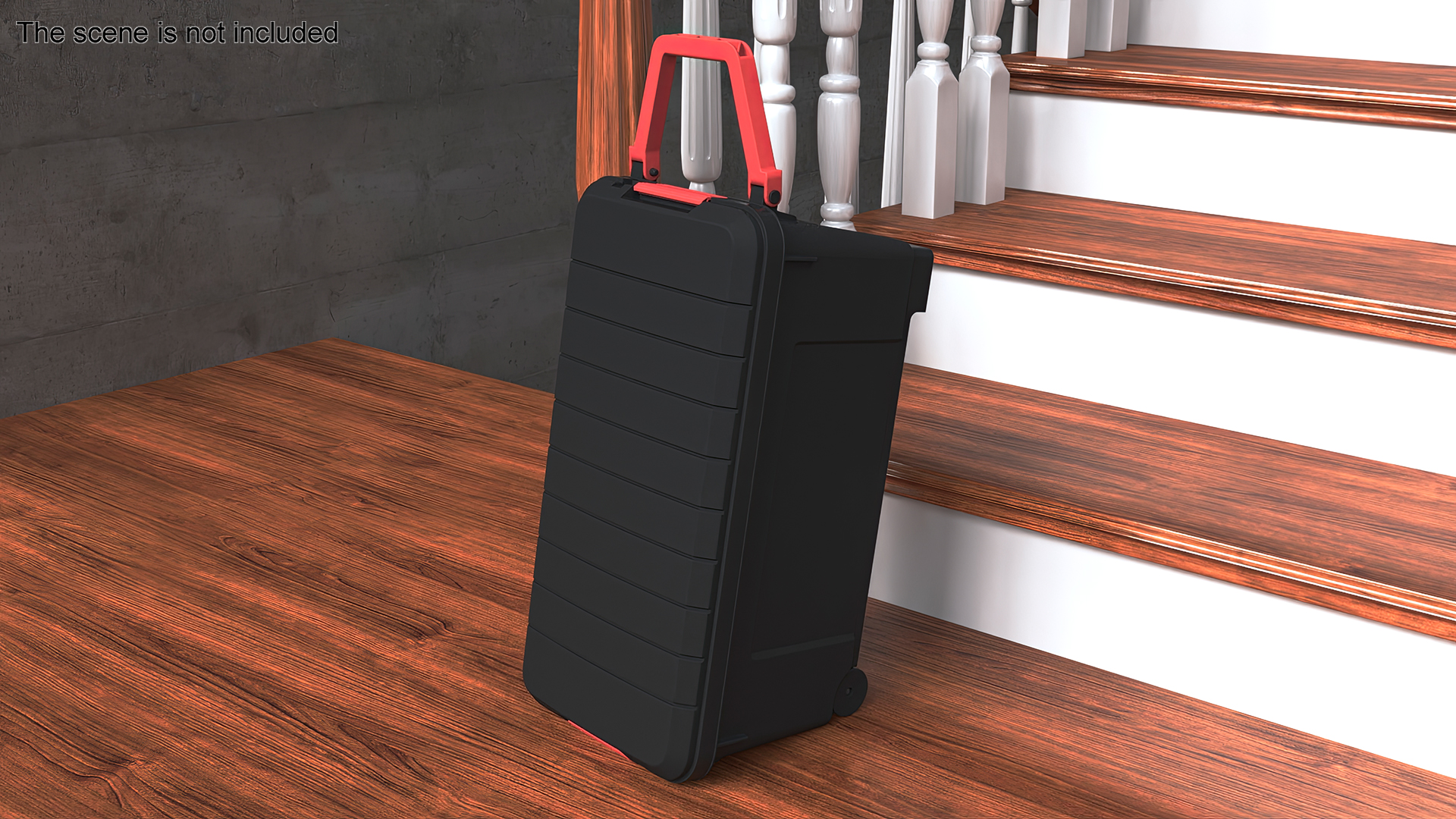 3D model Heavy Duty Toolbox Plastic Open Red