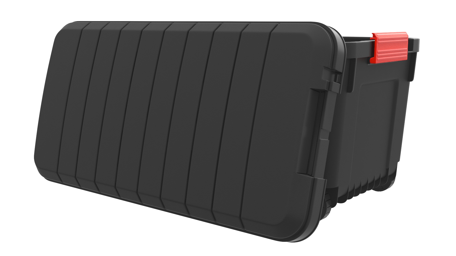 3D model Heavy Duty Toolbox Plastic Open Red