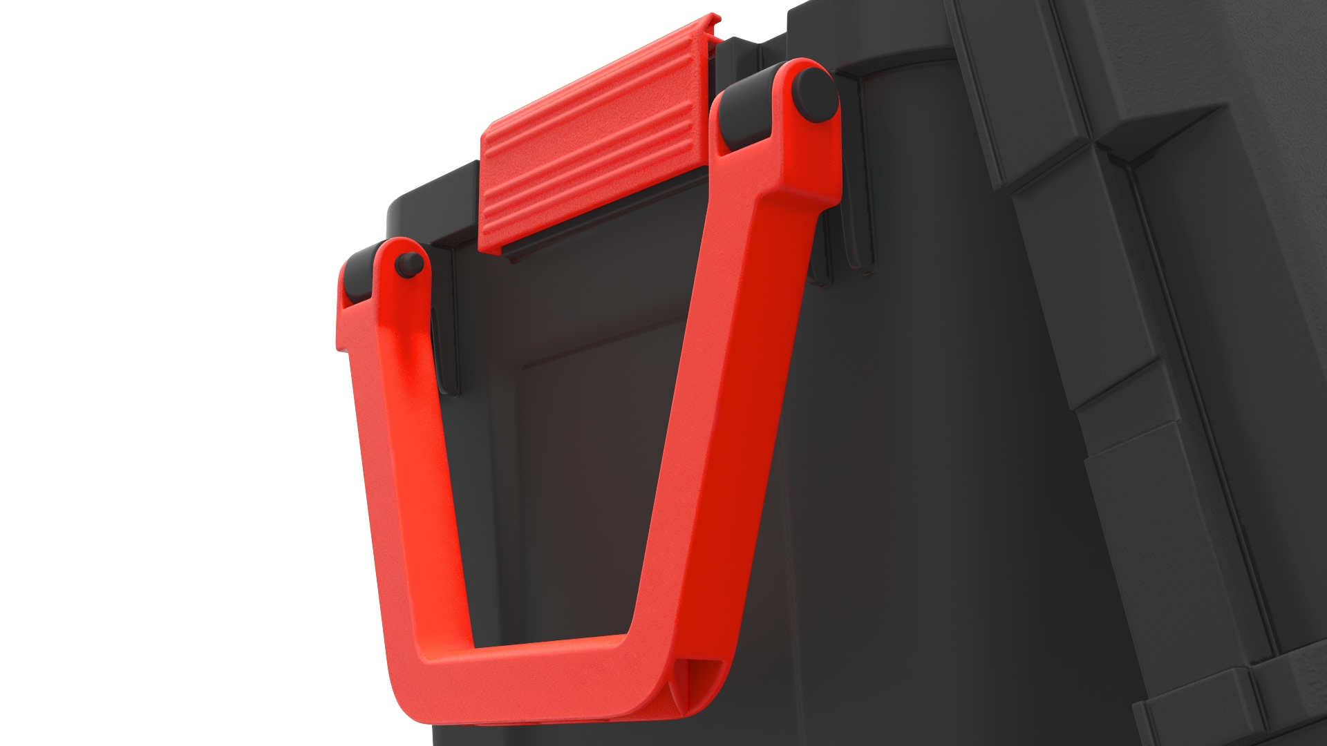 3D model Heavy Duty Toolbox Plastic Open Red