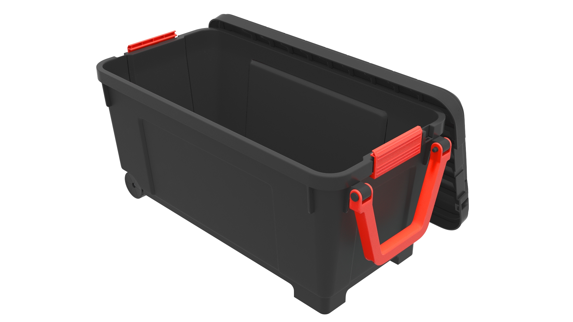 3D model Heavy Duty Toolbox Plastic Open Red