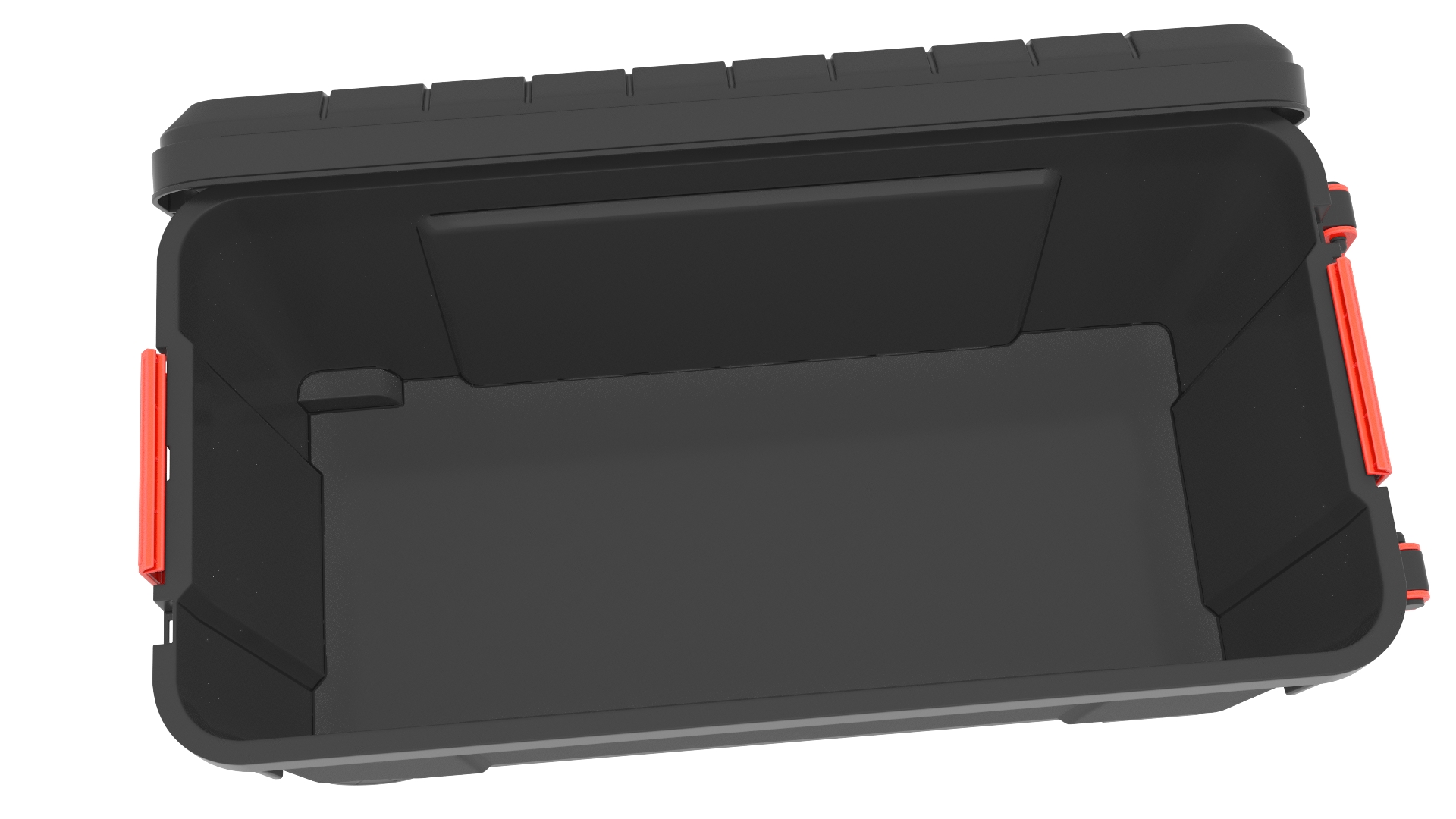 3D model Heavy Duty Toolbox Plastic Open Red