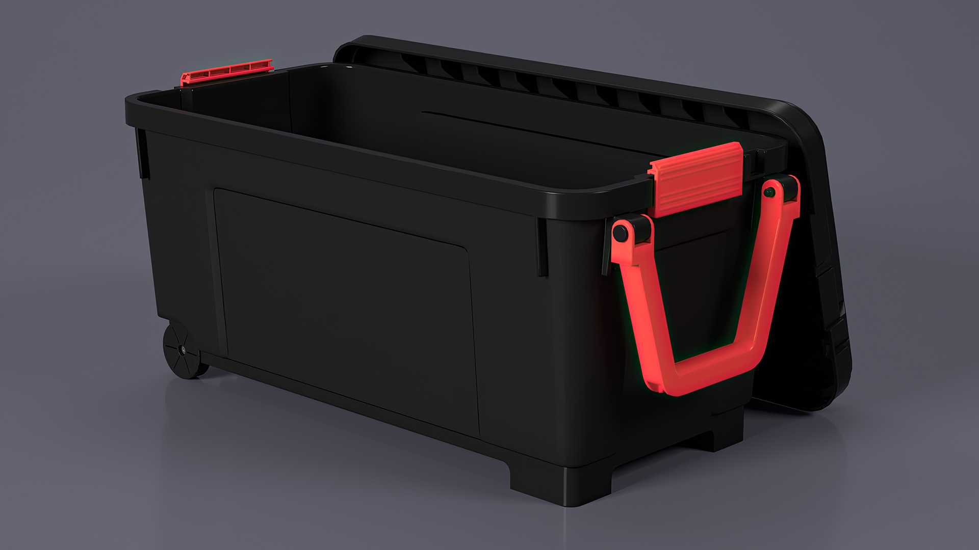 3D model Heavy Duty Toolbox Plastic Open Red
