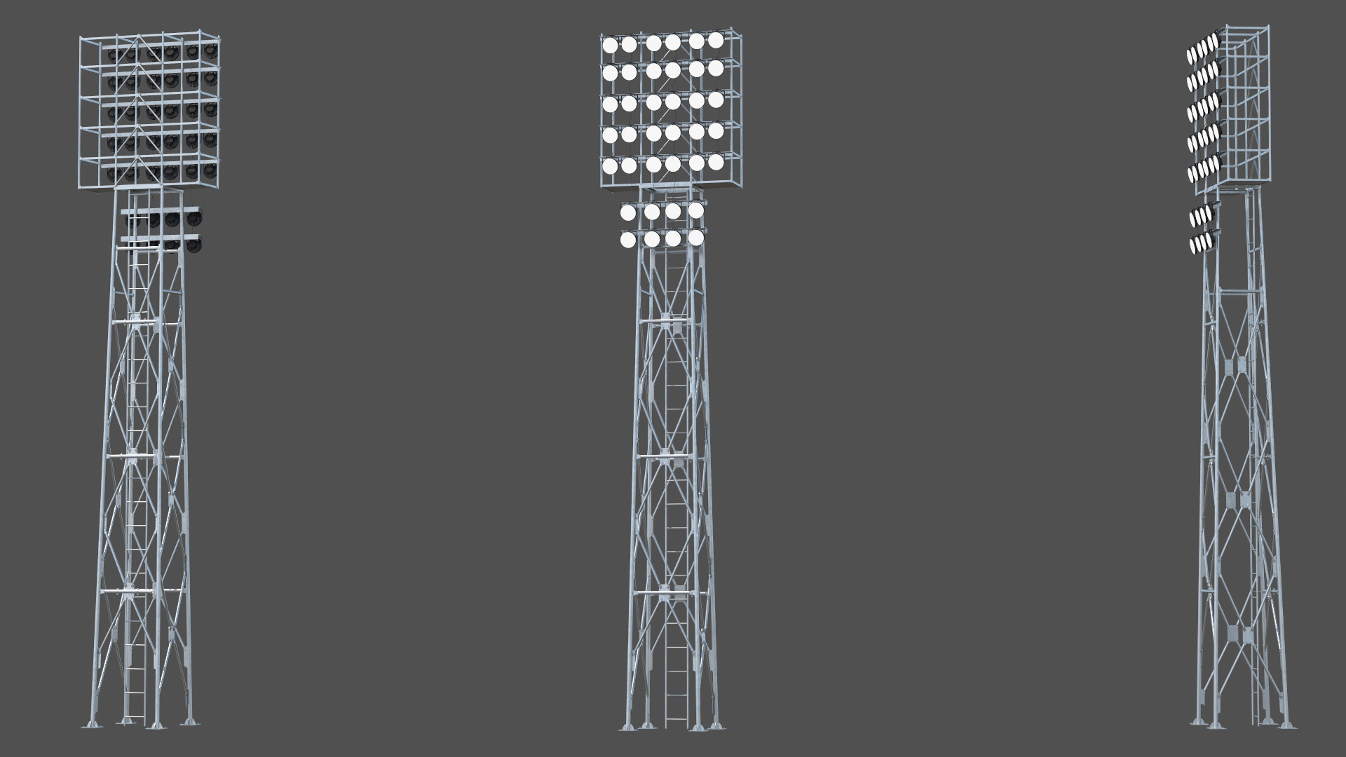 Spotlights Lighting Tower Illuminated 3D