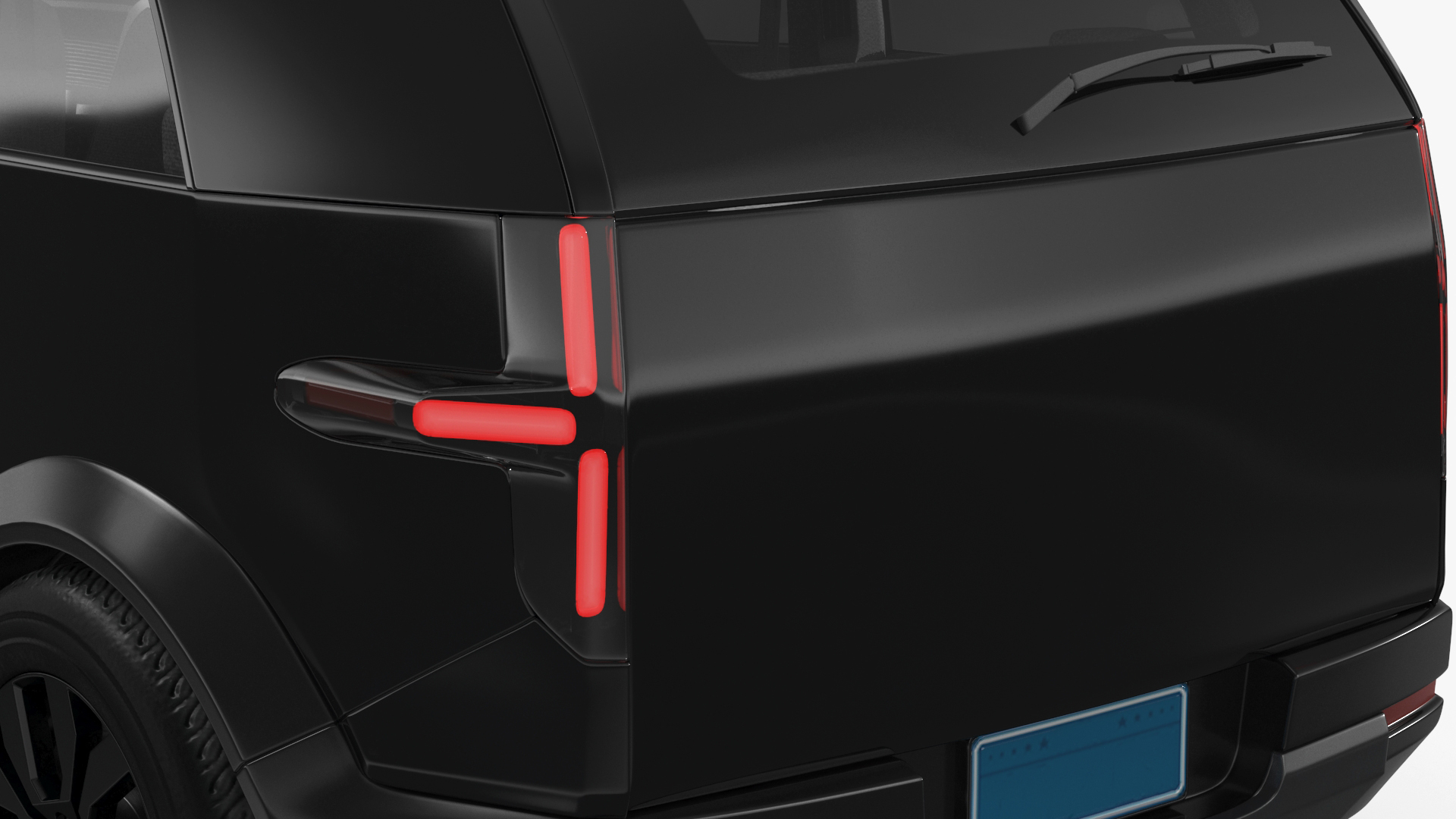 3D Electric Minibus Premium Black Rigged for Maya