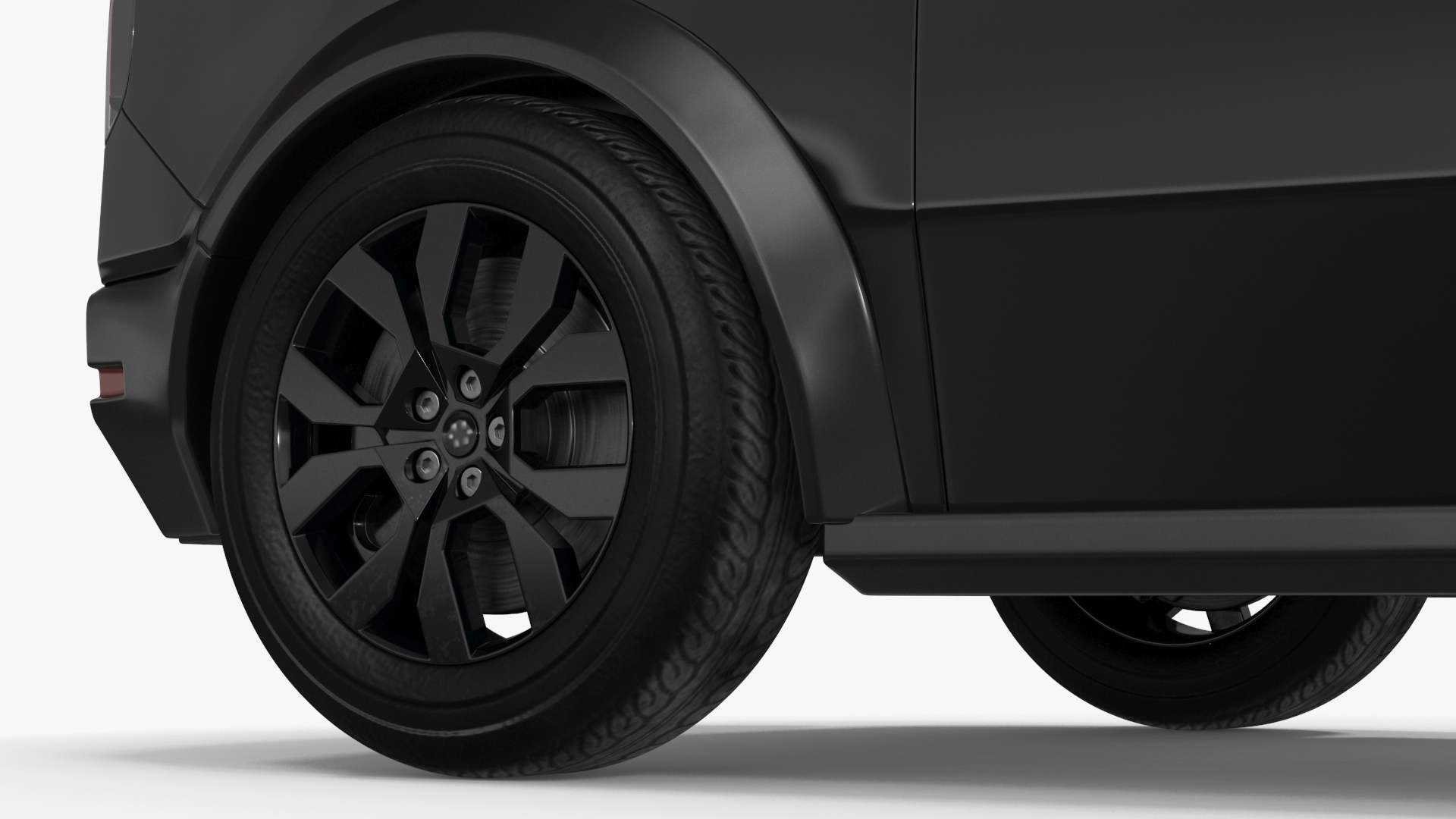 3D Electric Minibus Premium Black Rigged for Maya