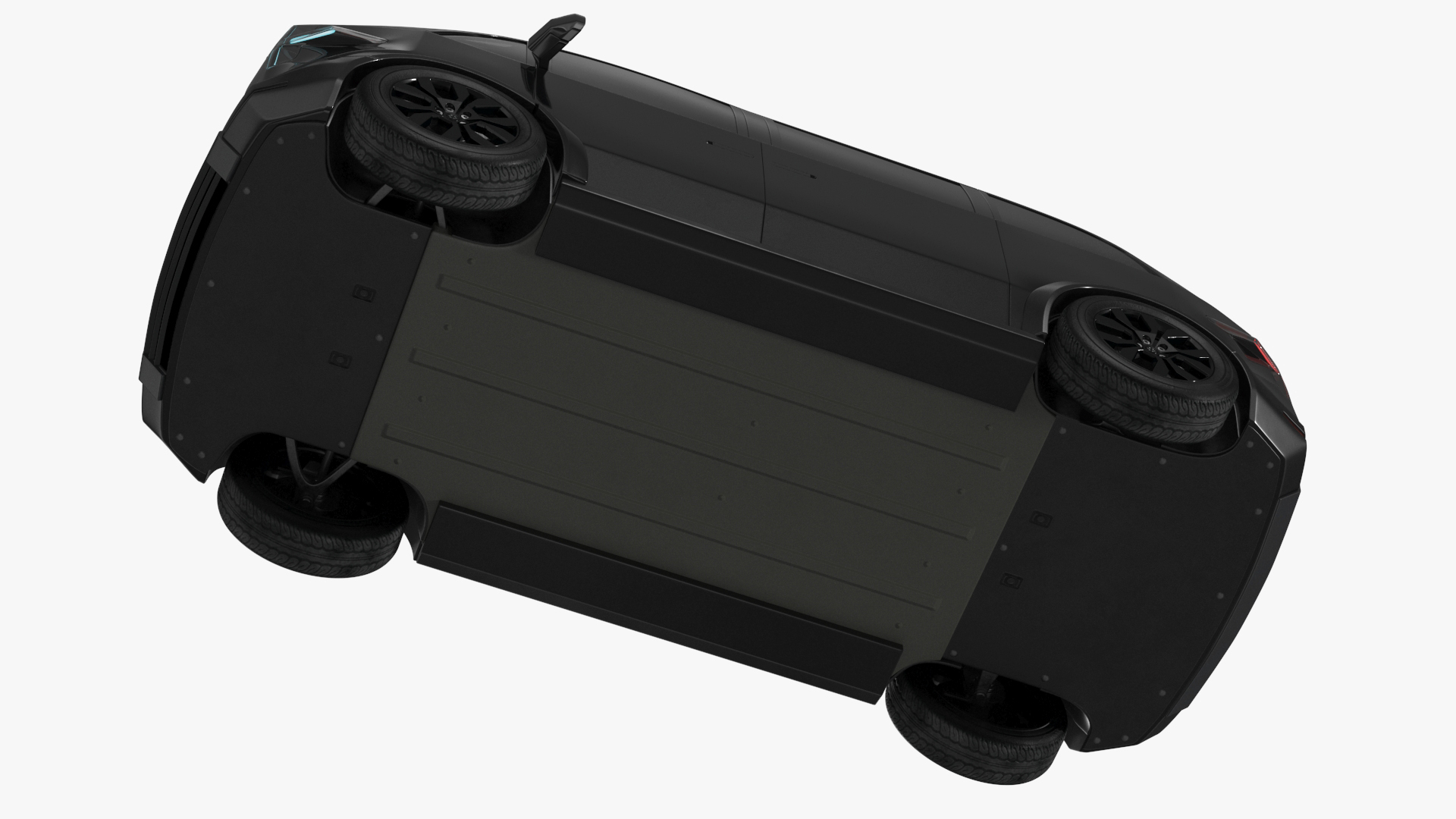 3D Electric Minibus Premium Black Rigged for Maya