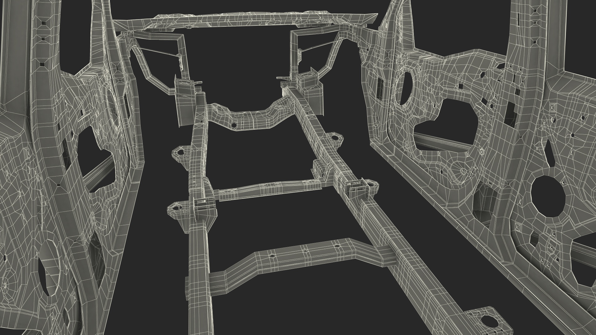 Disassembled Pickup Truck without Frame 3D model