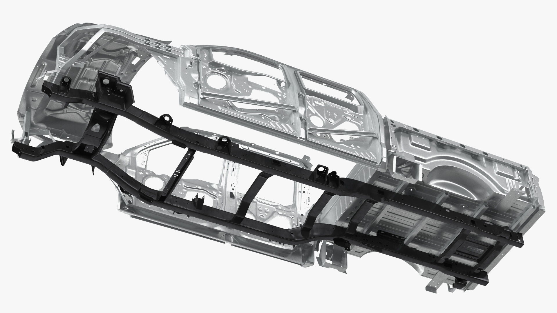 Disassembled Pickup Truck without Frame 3D model