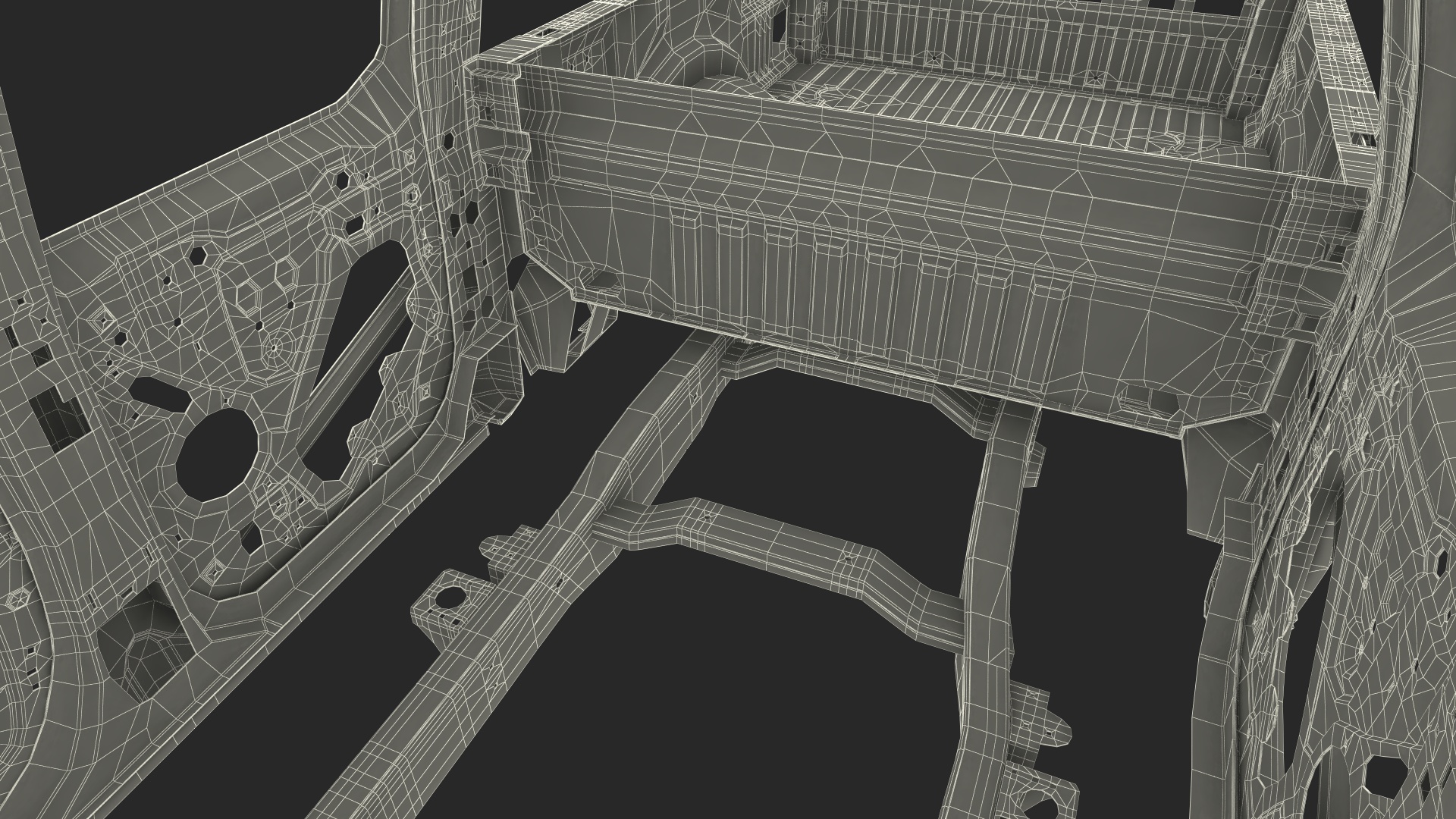 Disassembled Pickup Truck without Frame 3D model