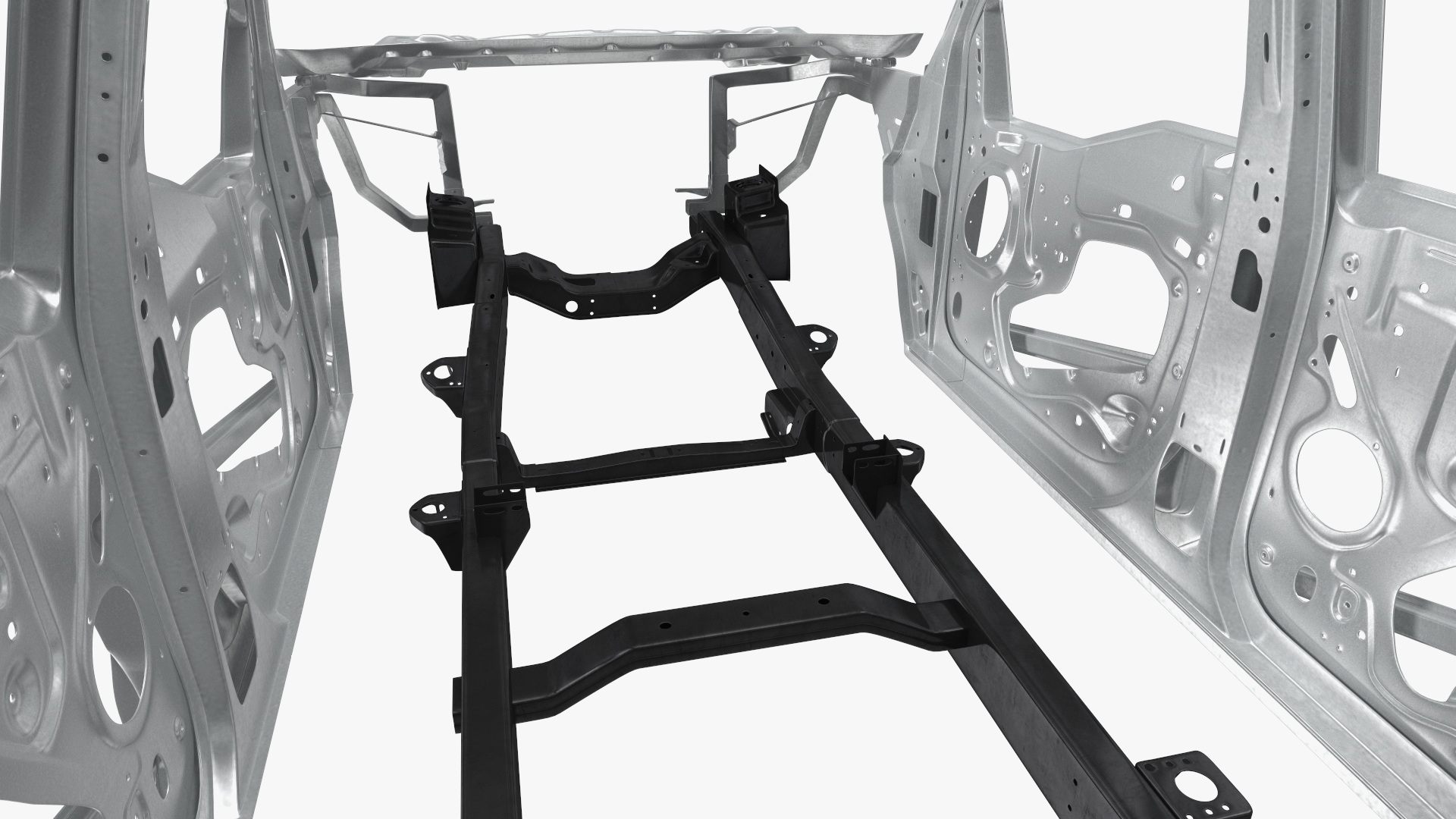 Disassembled Pickup Truck without Frame 3D model