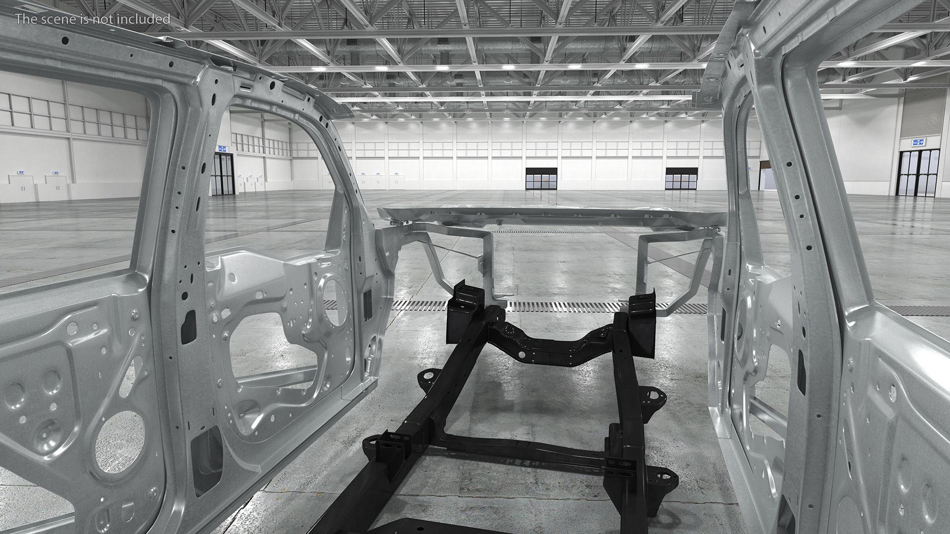 Disassembled Pickup Truck without Frame 3D model