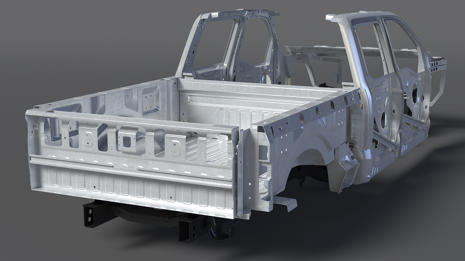 Disassembled Pickup Truck without Frame 3D model