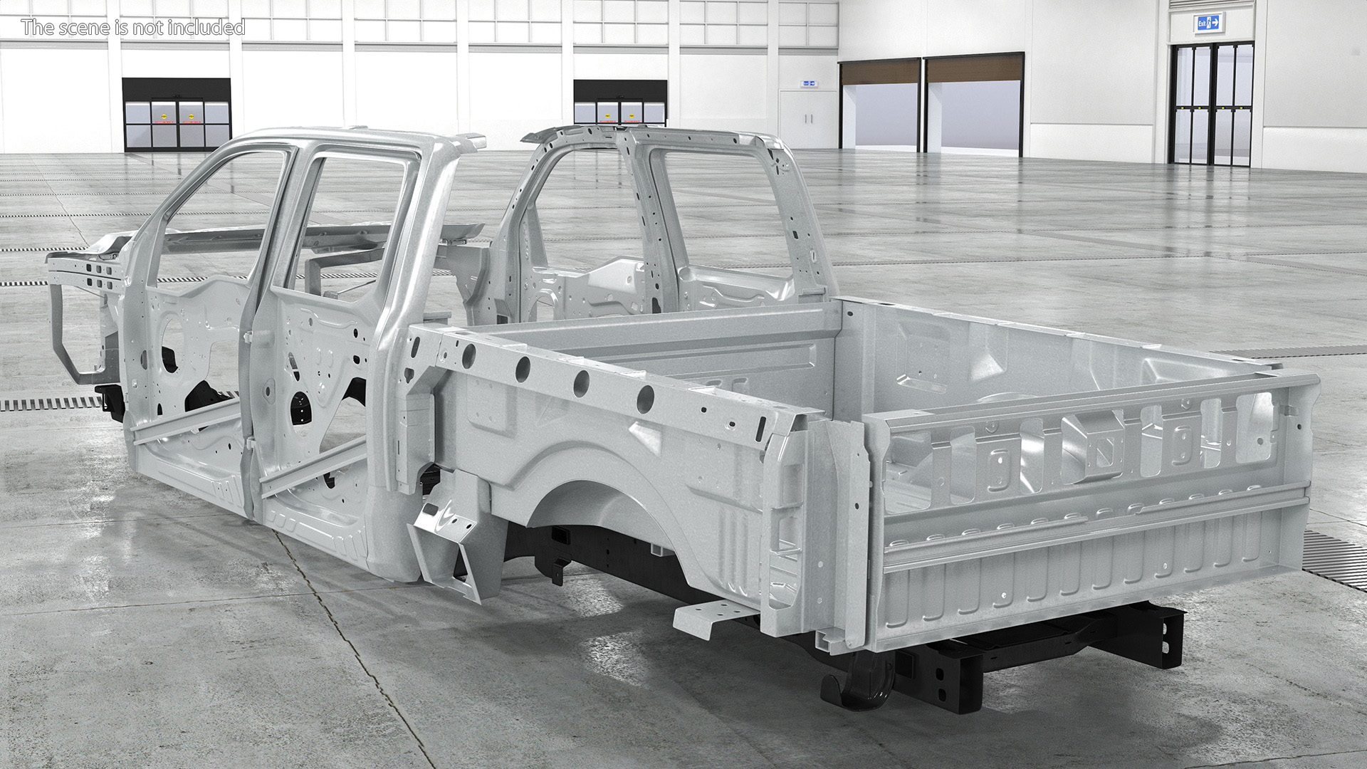 Disassembled Pickup Truck without Frame 3D model