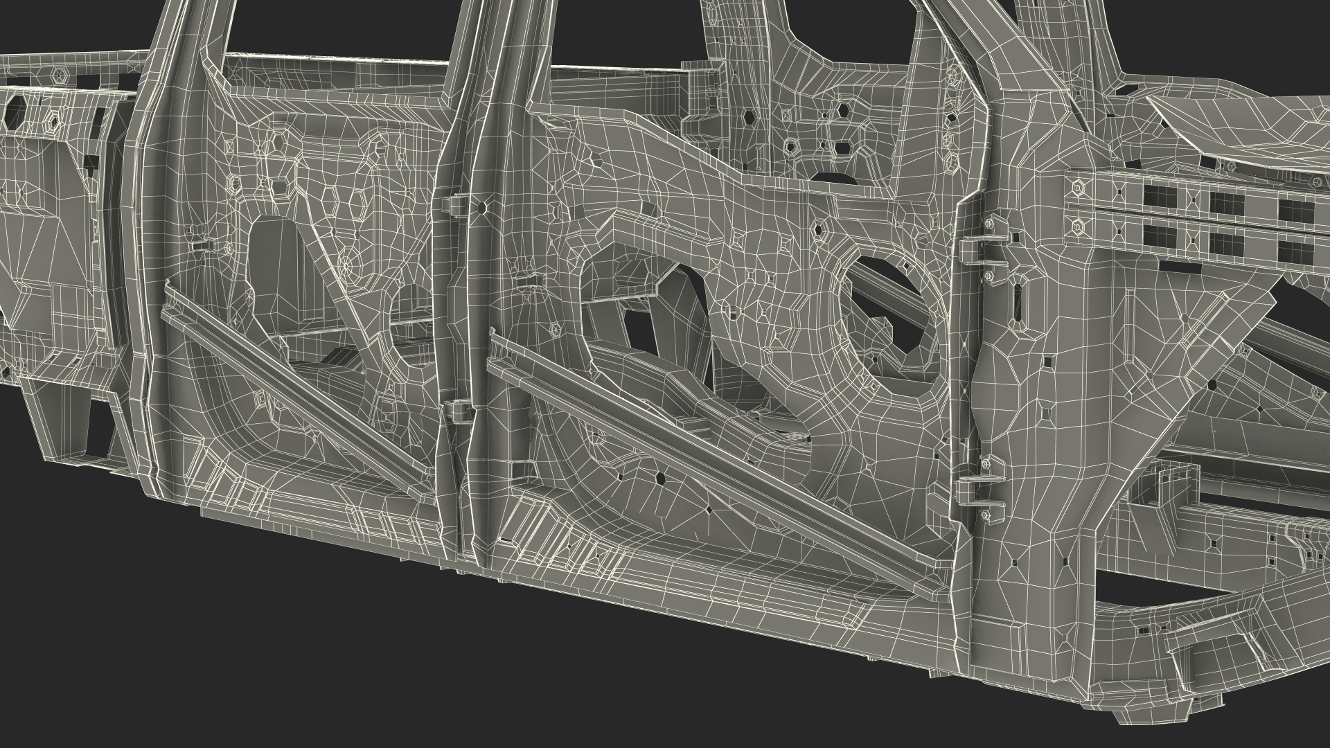 Disassembled Pickup Truck without Frame 3D model