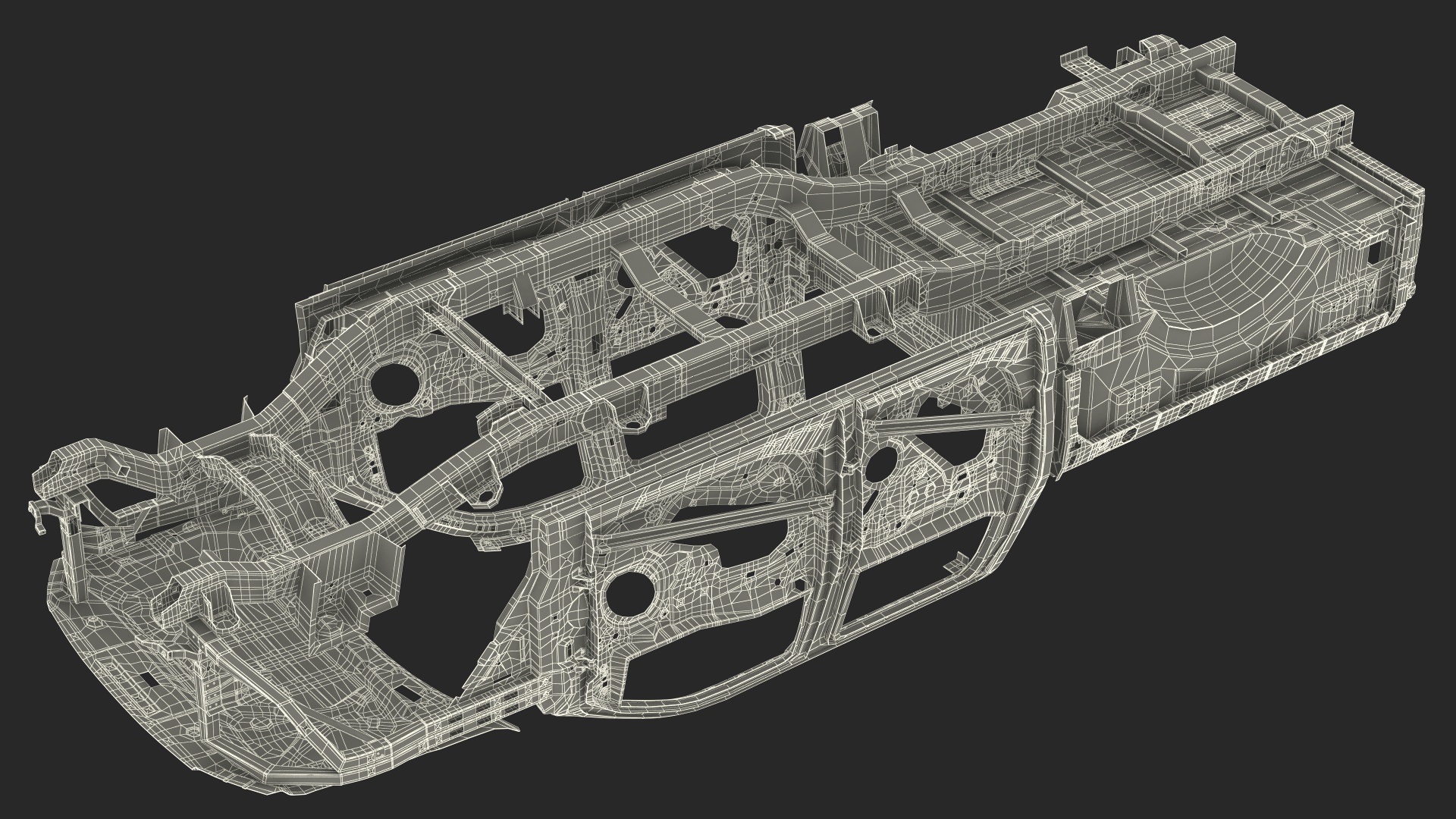 Disassembled Pickup Truck without Frame 3D model