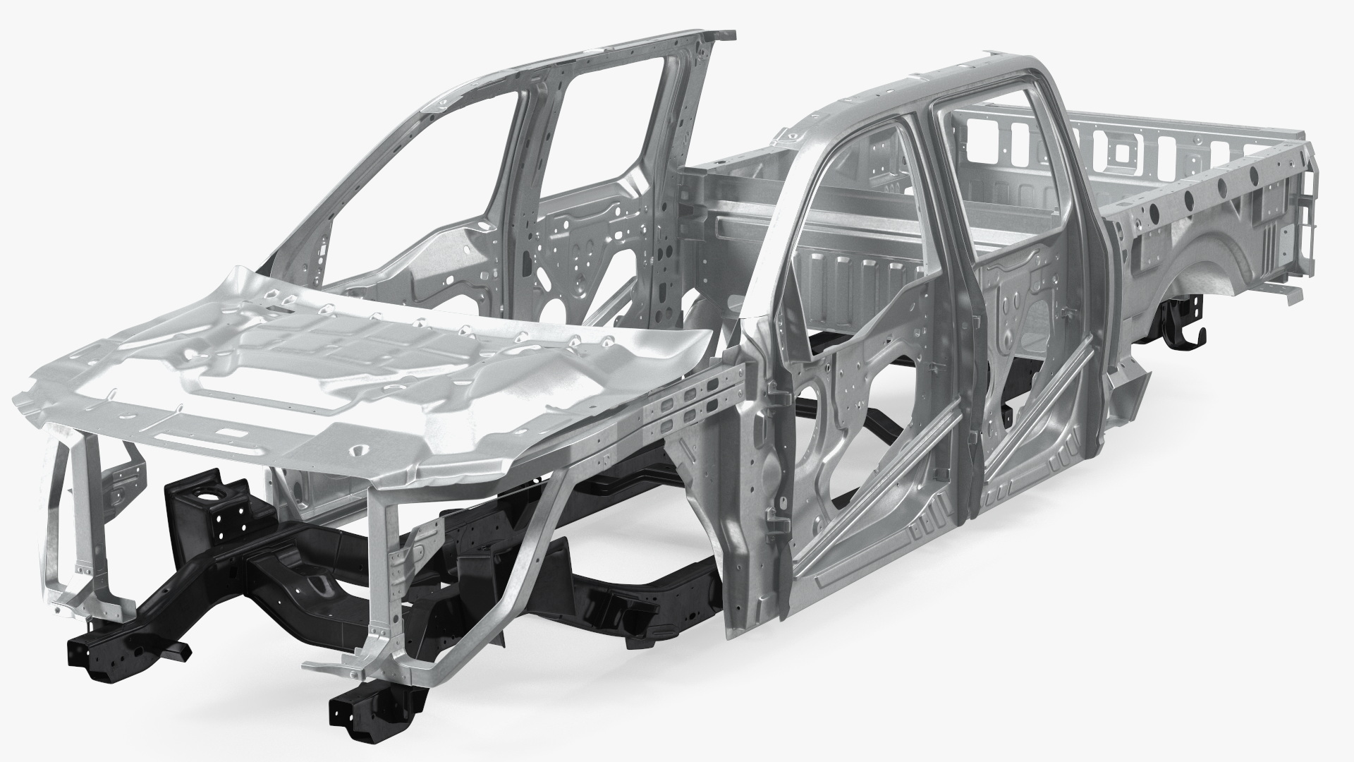 Disassembled Pickup Truck without Frame 3D model