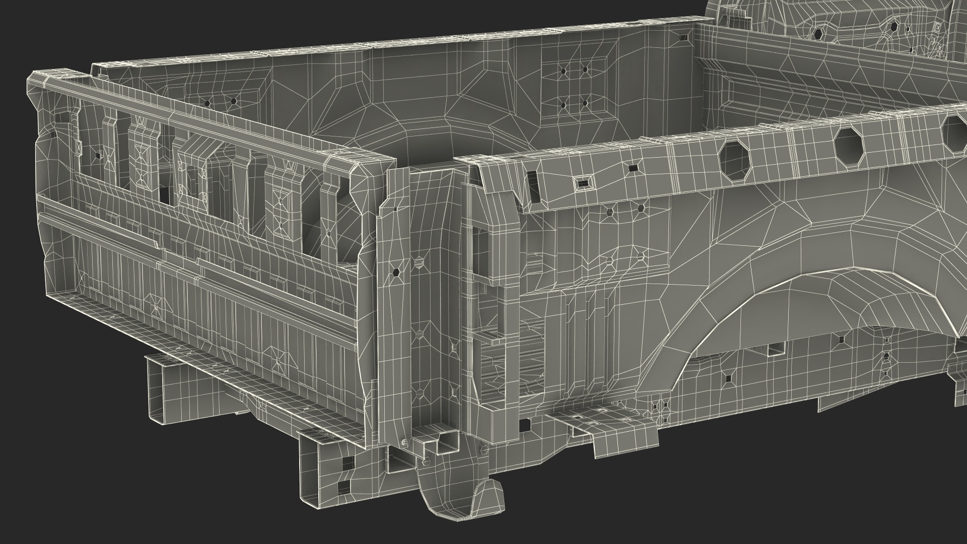 Disassembled Pickup Truck without Frame 3D model