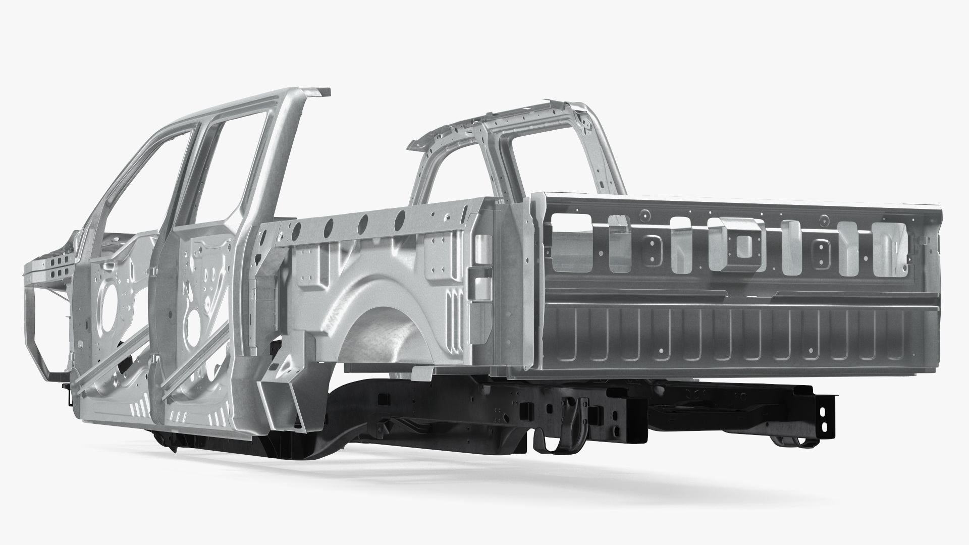 Disassembled Pickup Truck without Frame 3D model