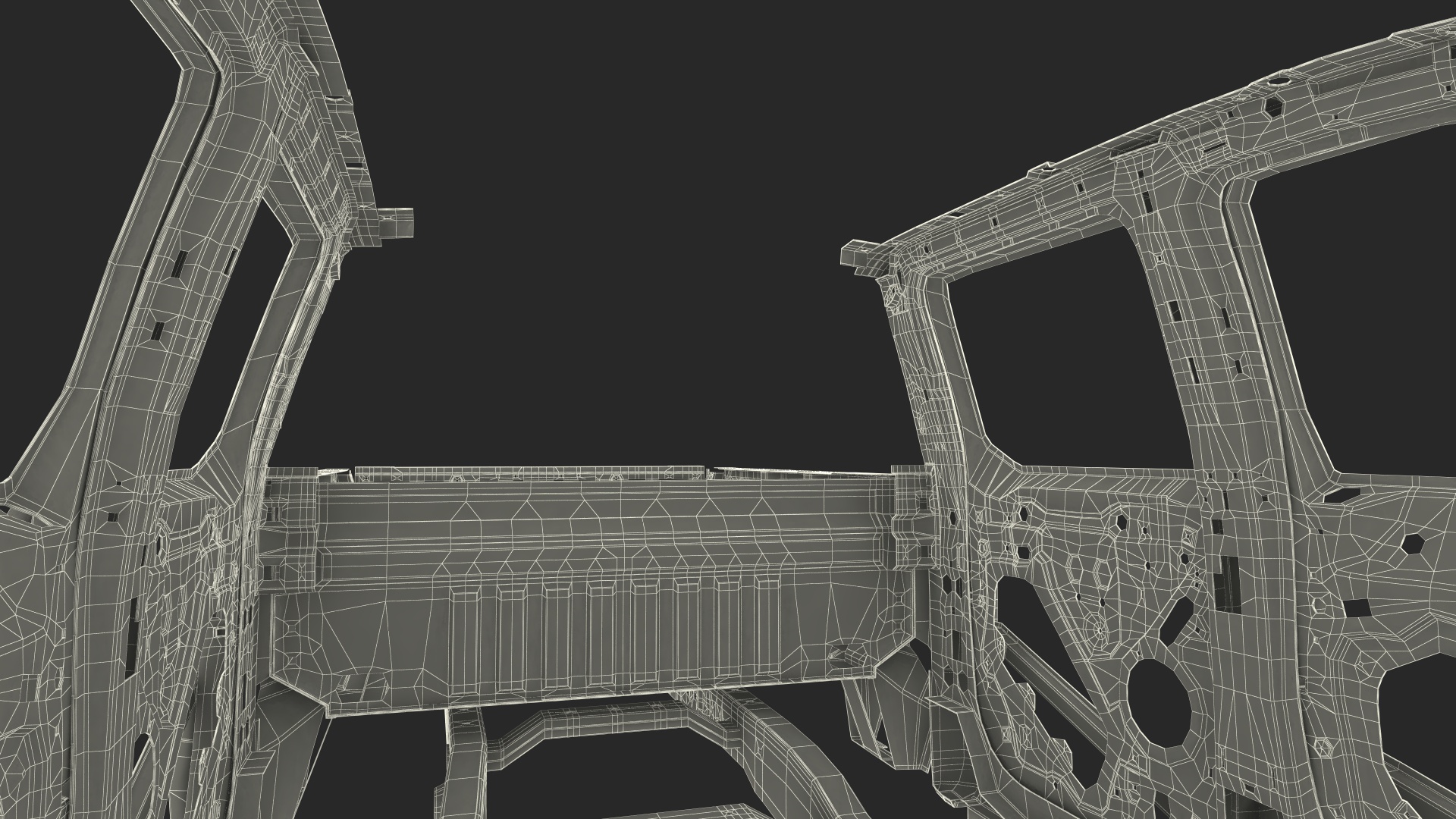 Disassembled Pickup Truck without Frame 3D model