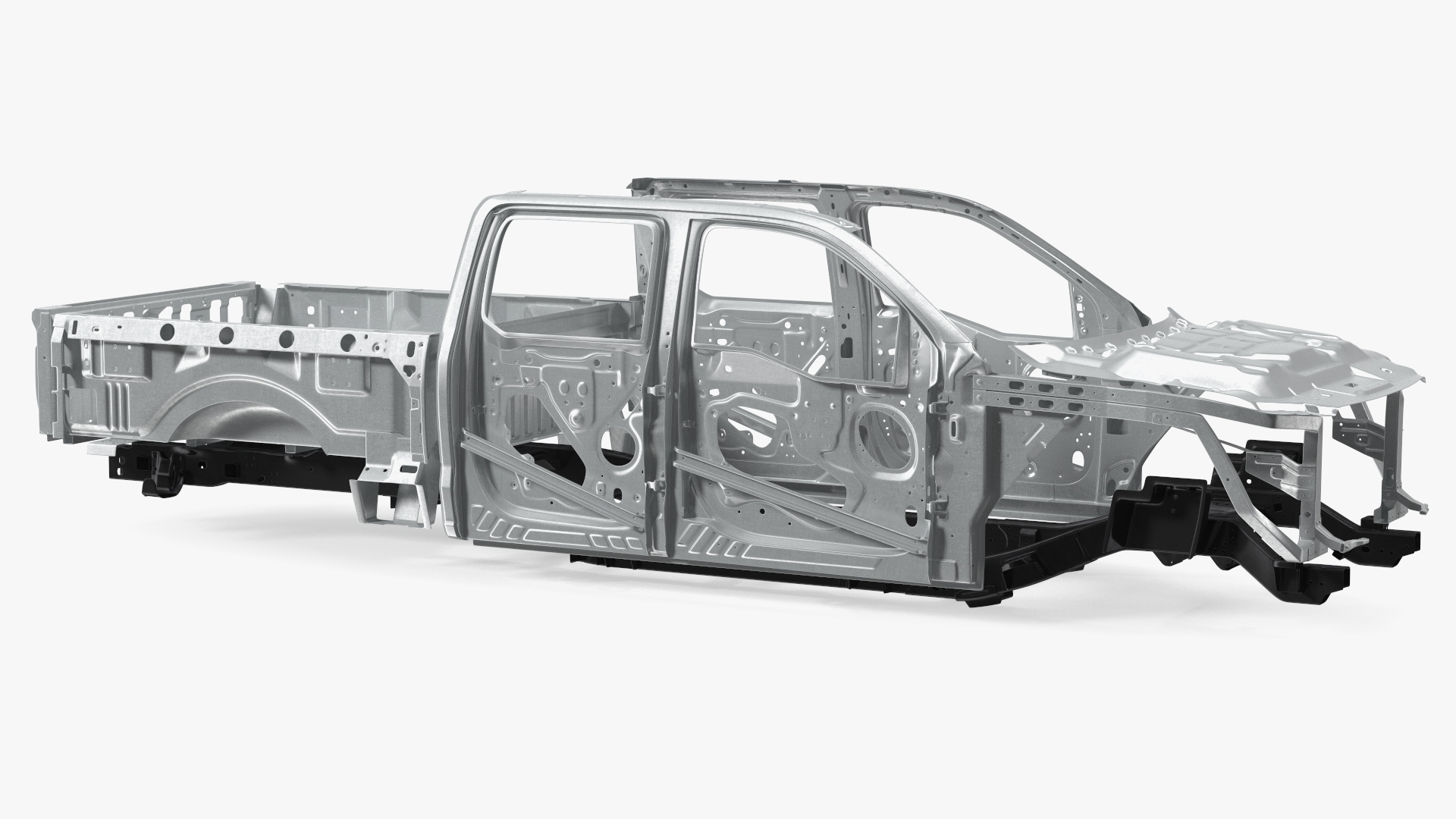 Disassembled Pickup Truck without Frame 3D model