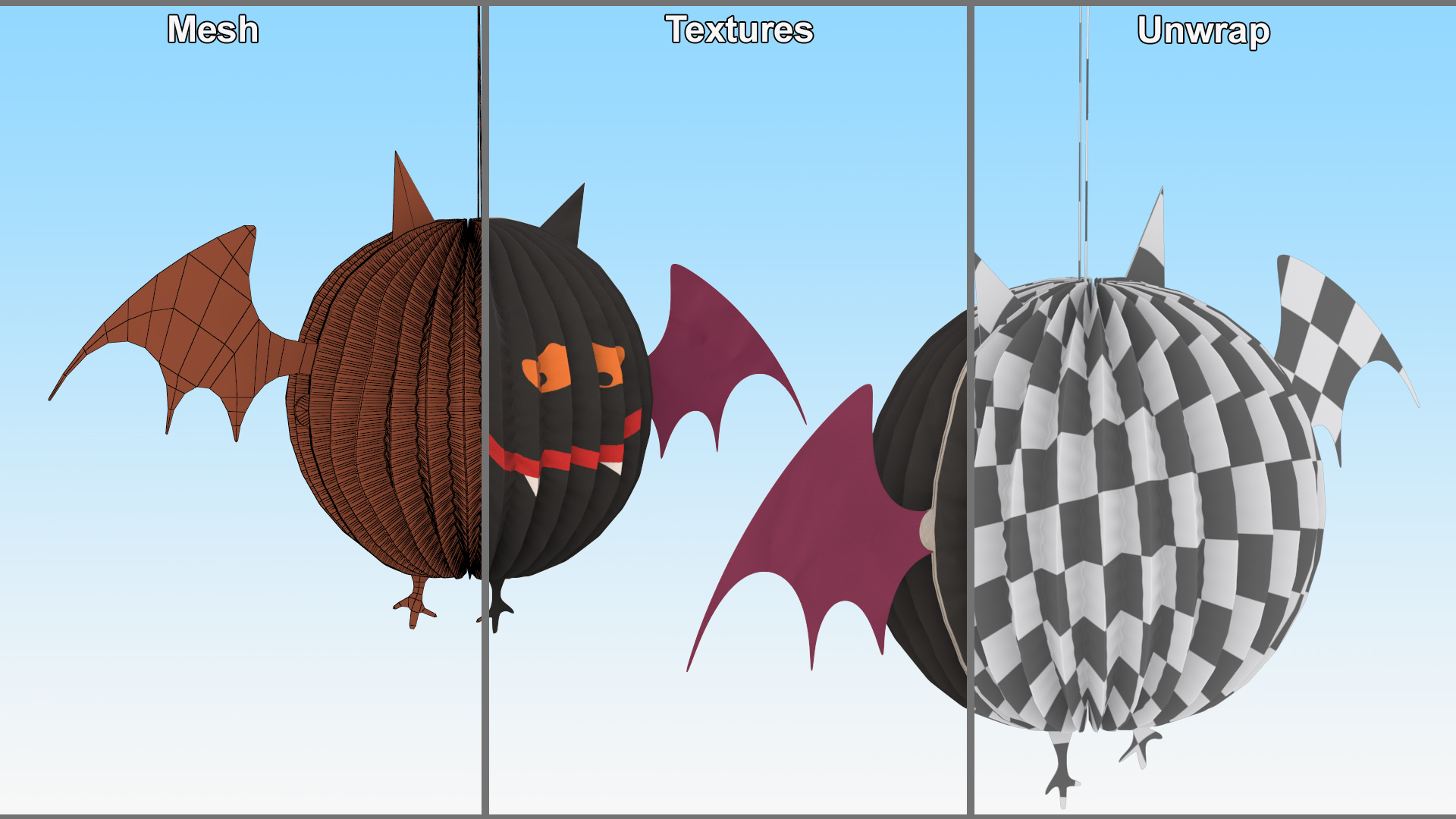 Halloween Vamp Paper Decorations 3D