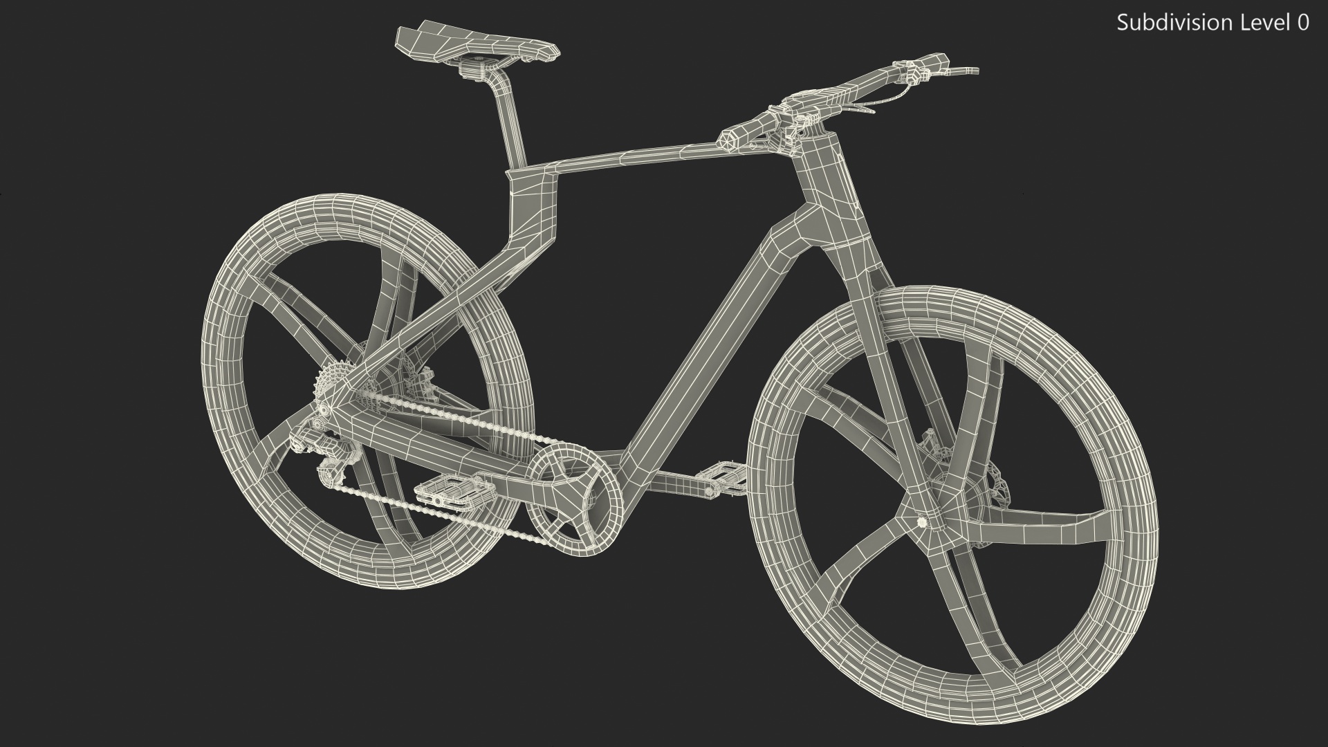 3D Carbon Electric Road Bike White Rigged model