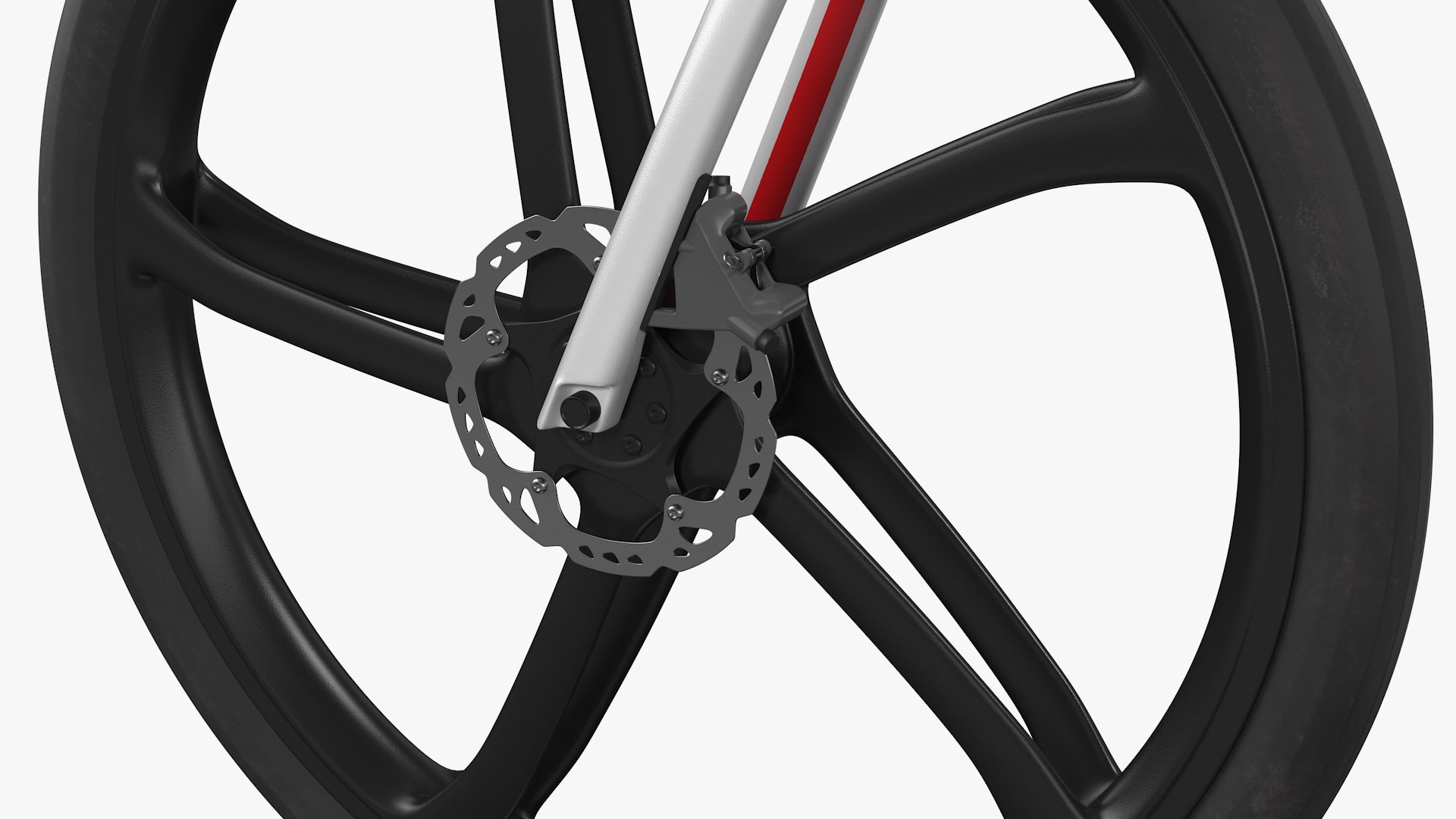 3D Carbon Electric Road Bike White Rigged model