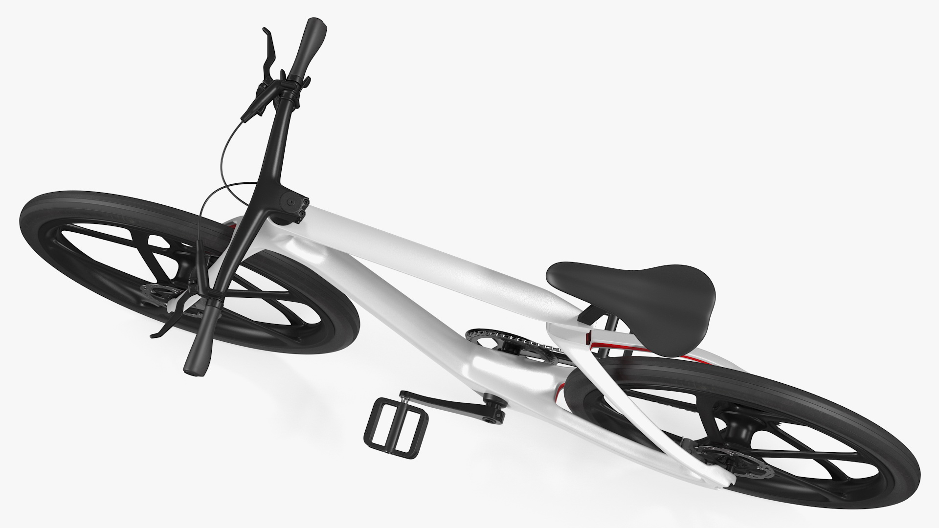 3D Carbon Electric Road Bike White Rigged model