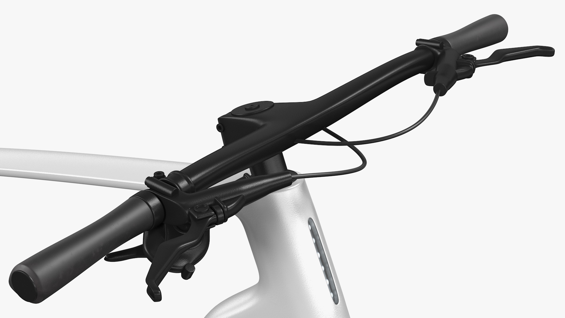 3D Carbon Electric Road Bike White Rigged model