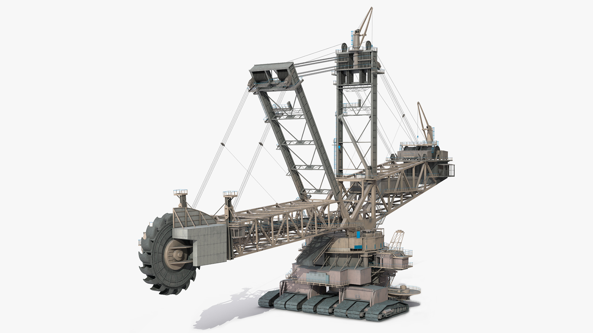 3D model Mining Multi Bucket Wheel Excavator