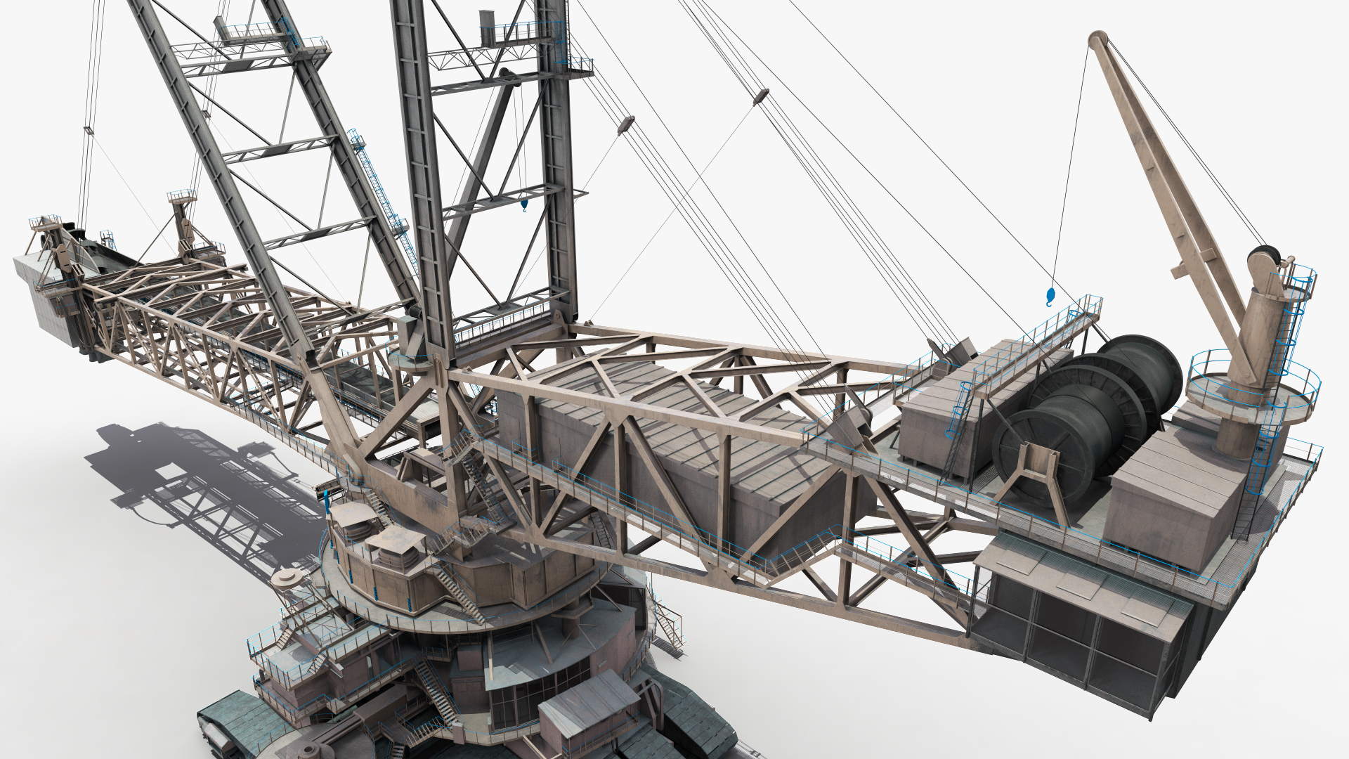 3D model Mining Multi Bucket Wheel Excavator