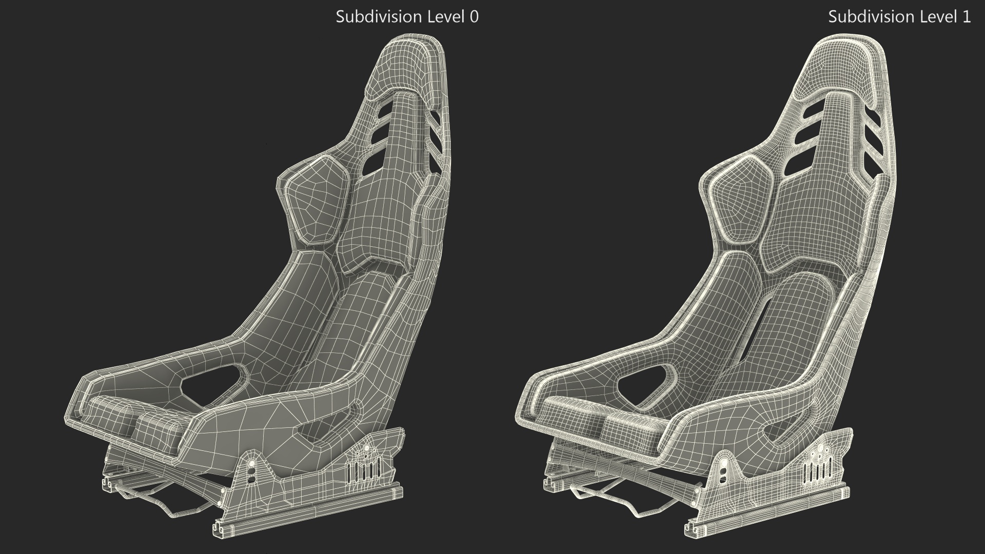 3D RECARO Podium CF Red Racing Seat with Sliding Mount