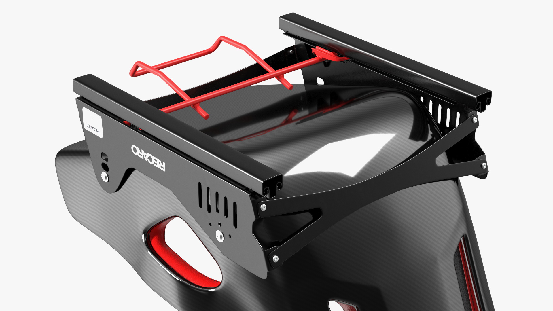 3D RECARO Podium CF Red Racing Seat with Sliding Mount