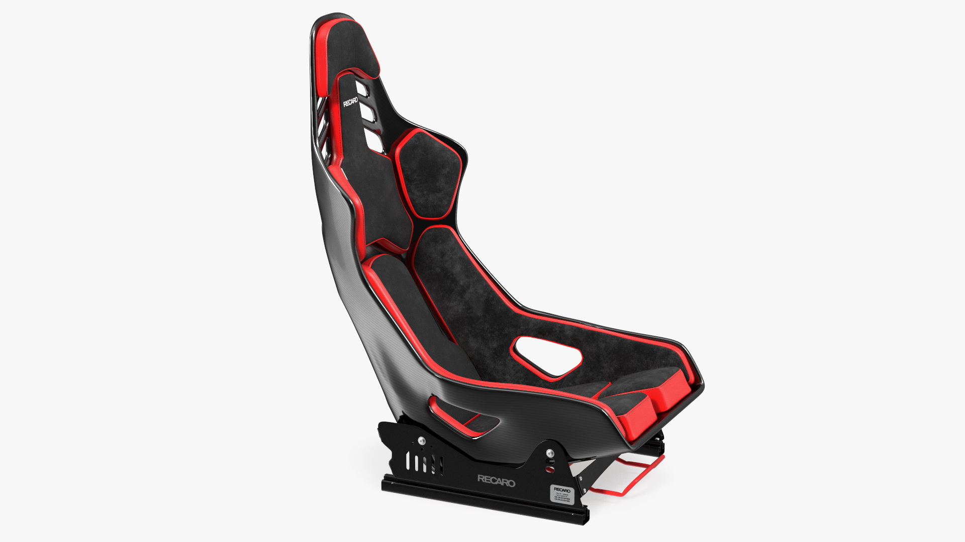 3D RECARO Podium CF Red Racing Seat with Sliding Mount