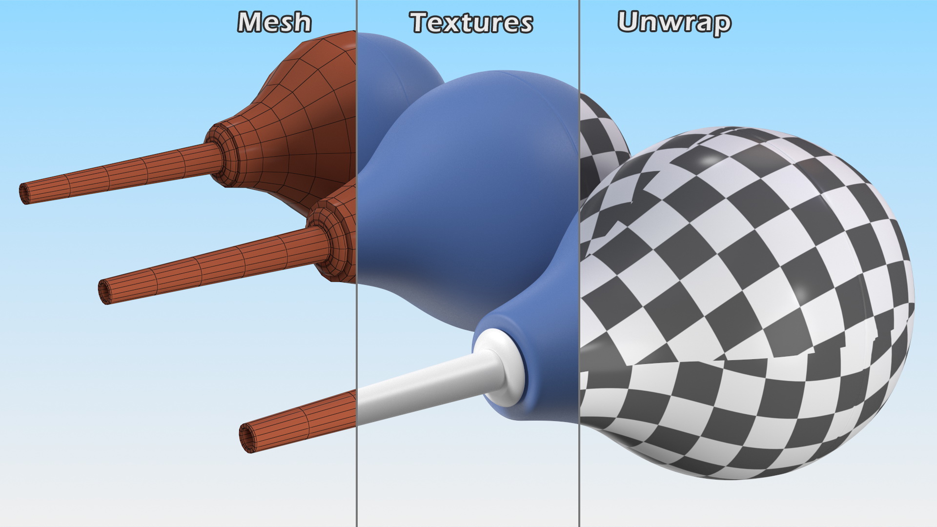 Enema Bulb Syringe Set 3D