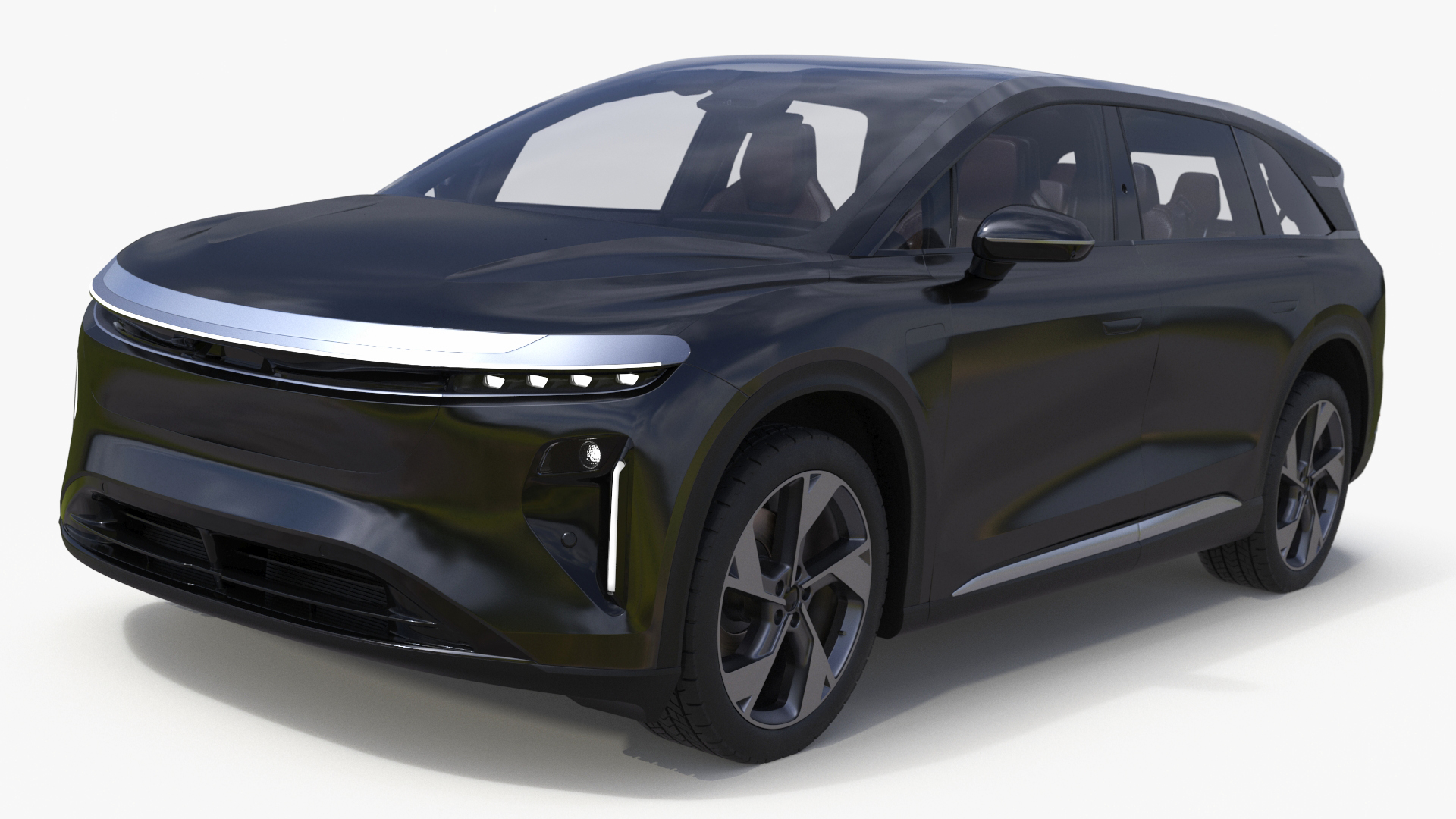 Modern Electric SUV Generic Black Simplified 3D model