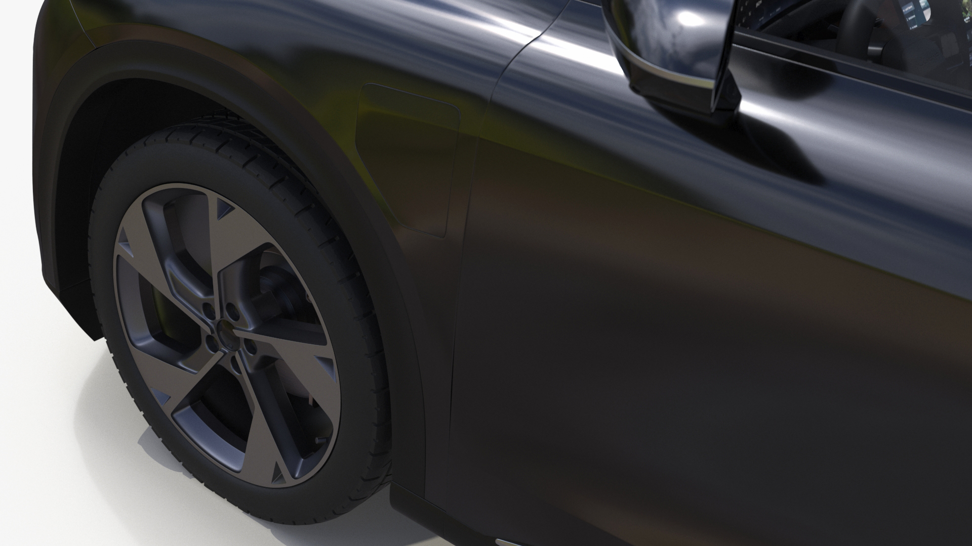 Modern Electric SUV Generic Black Simplified 3D model