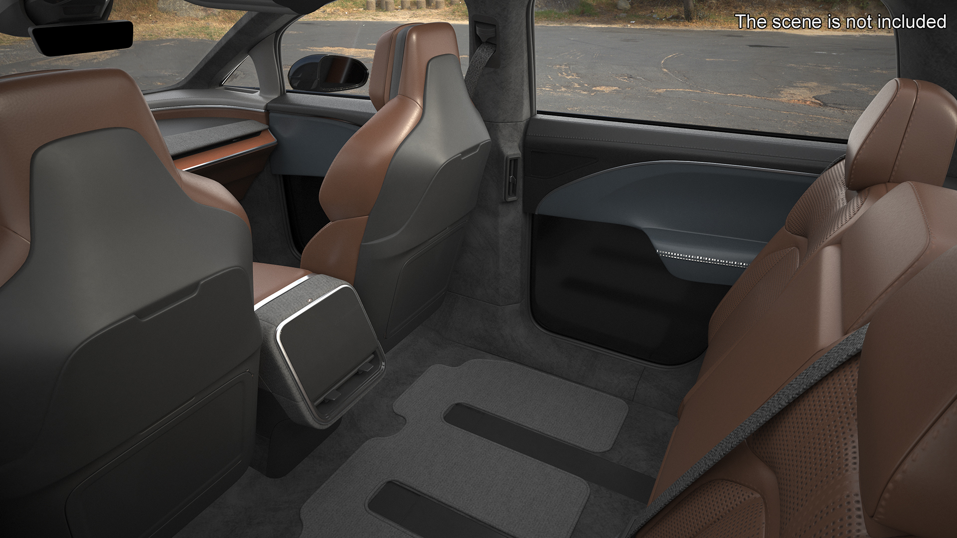Modern Electric SUV Generic Black Simplified 3D model