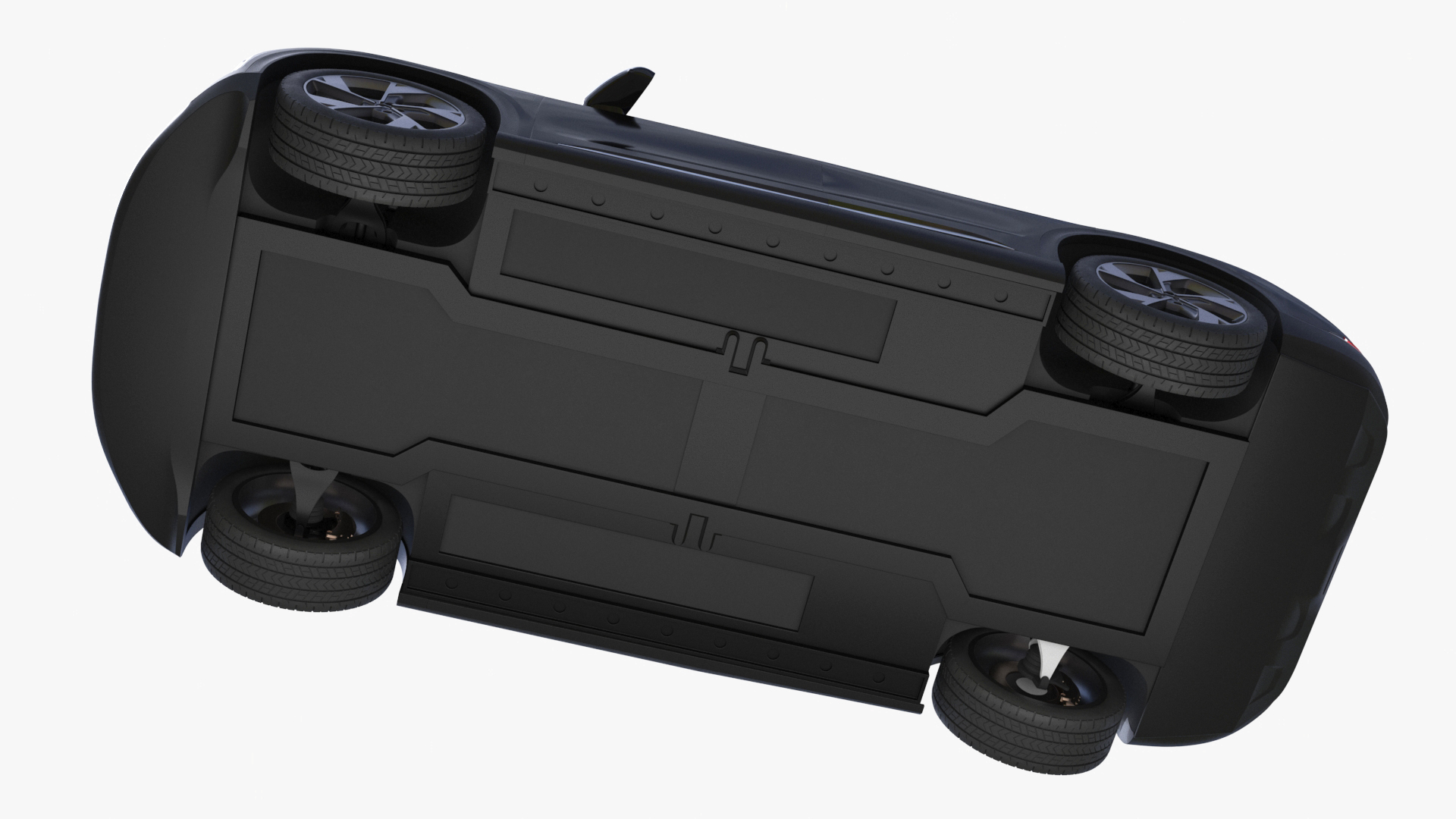 Modern Electric SUV Generic Black Simplified 3D model