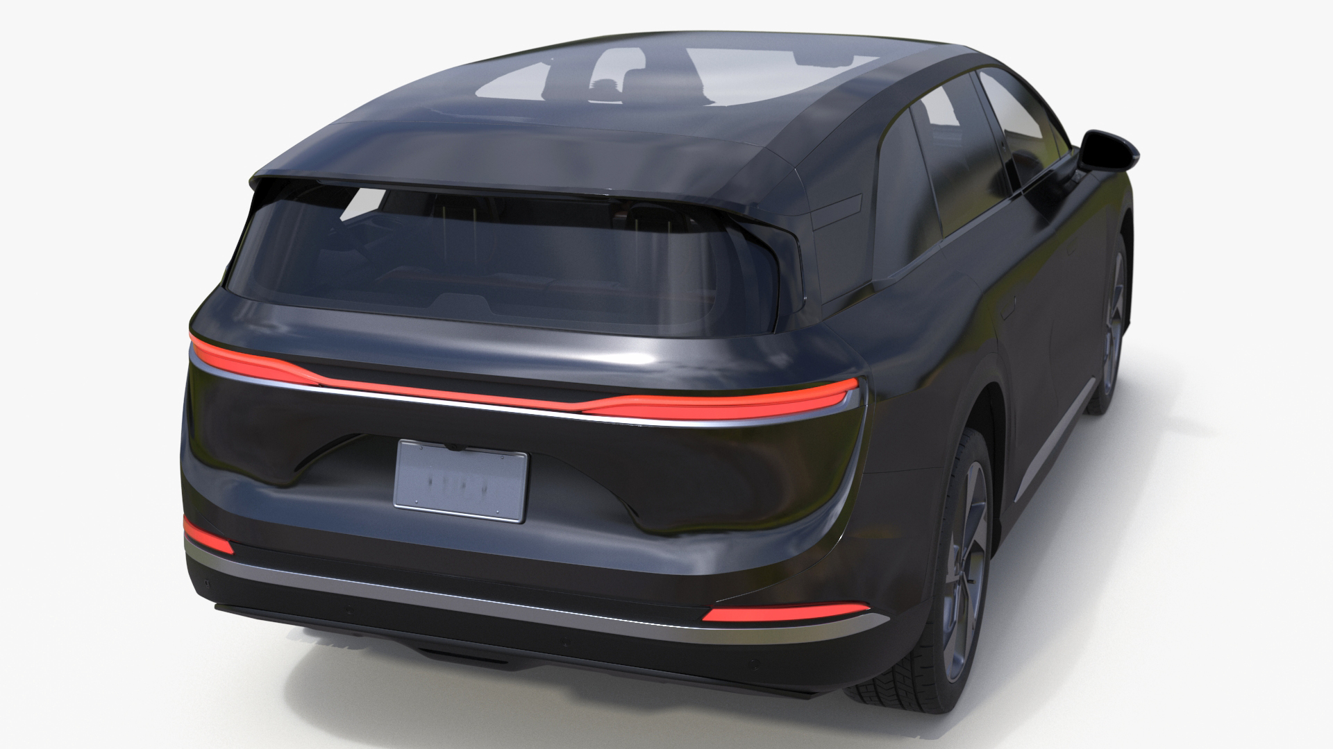 Modern Electric SUV Generic Black Simplified 3D model