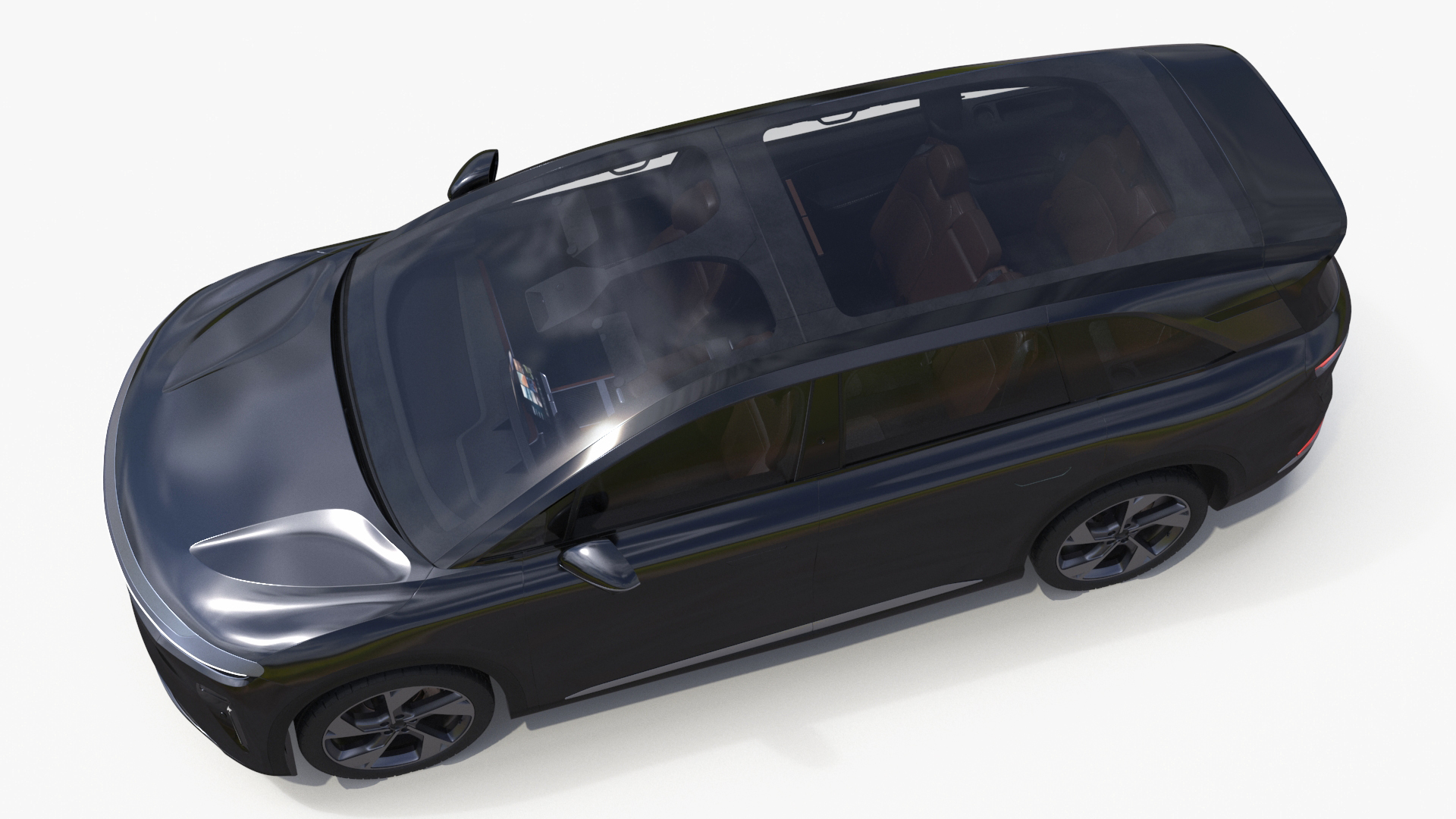 Modern Electric SUV Generic Black Simplified 3D model
