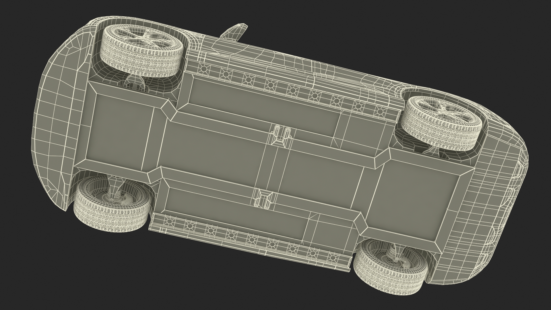 Modern Electric SUV Generic Black Simplified 3D model