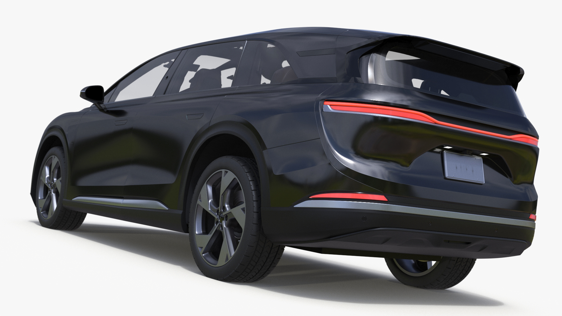 Modern Electric SUV Generic Black Simplified 3D model