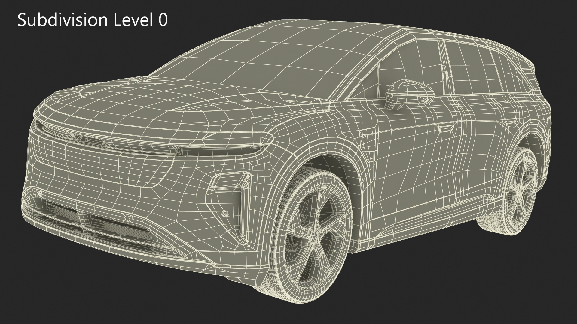 Modern Electric SUV Generic Black Simplified 3D model