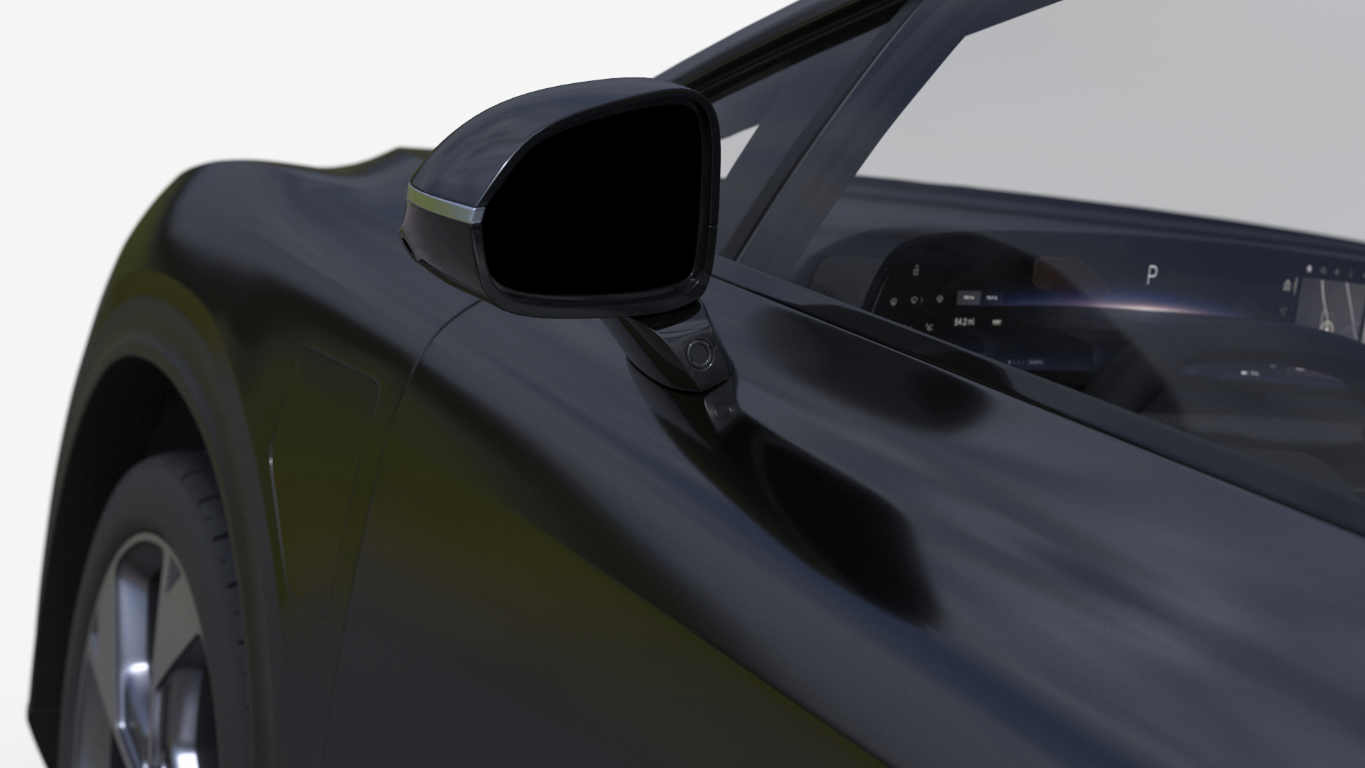 Modern Electric SUV Generic Black Simplified 3D model