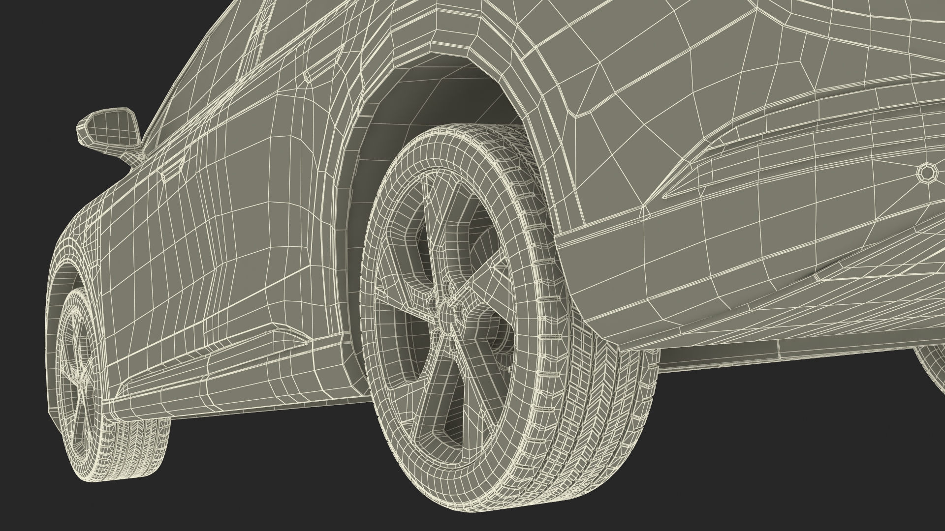 Modern Electric SUV Generic Black Simplified 3D model