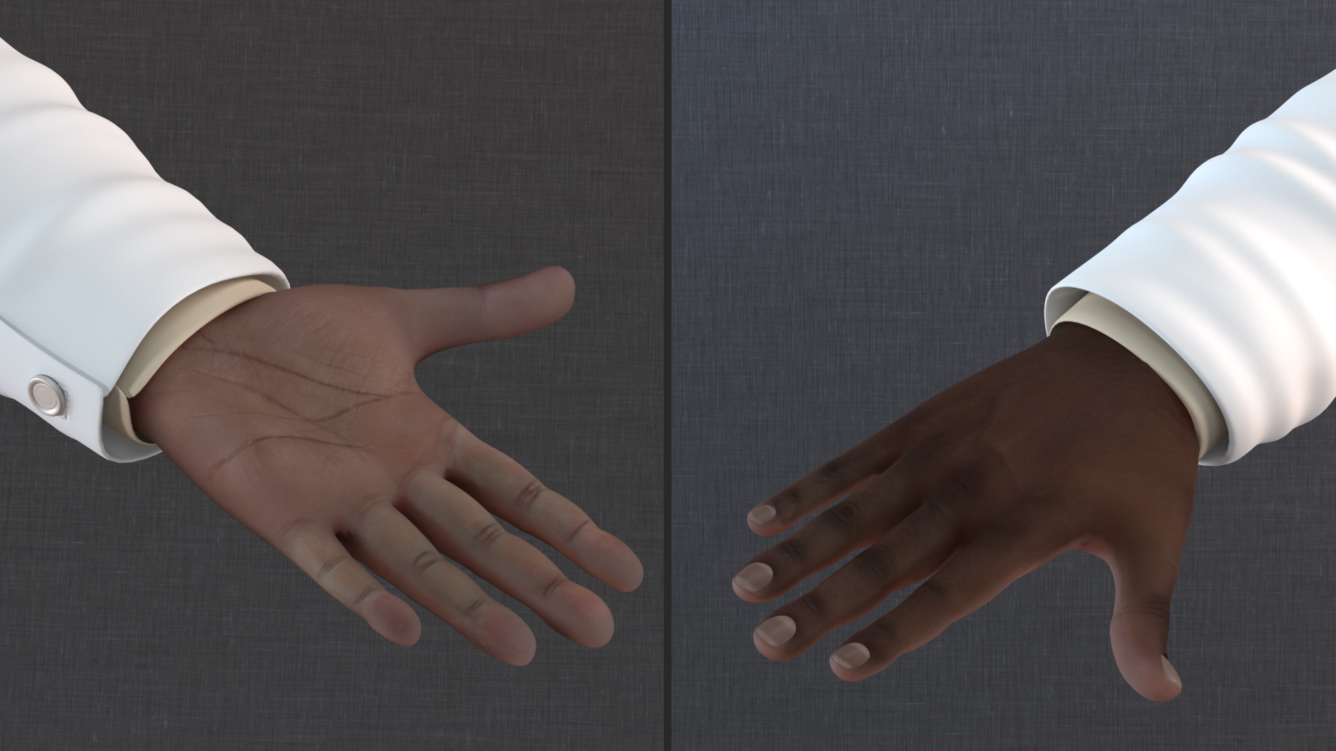 3D model African American Male Doctor T Pose