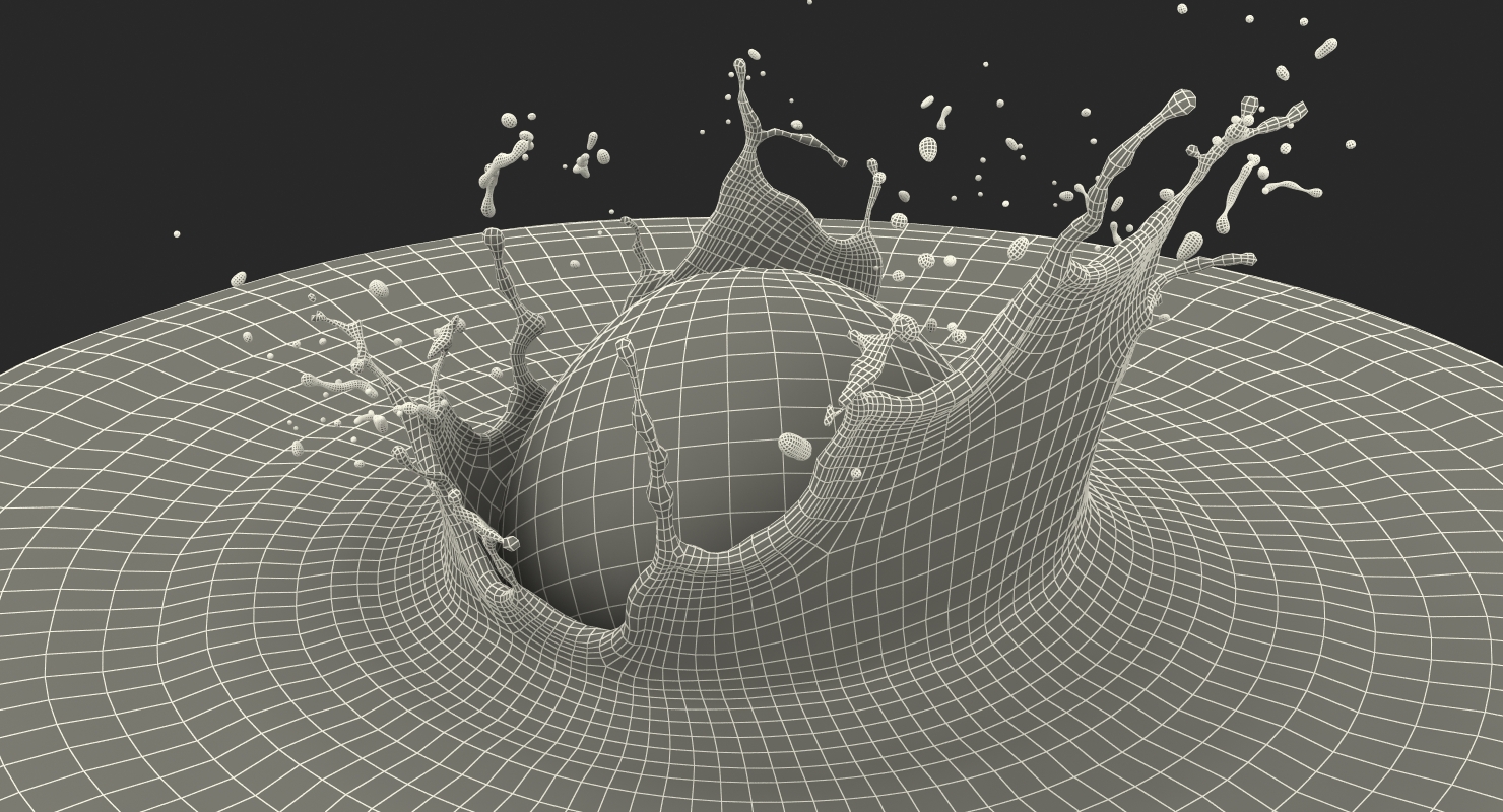 Orange with Juice Splash 3D model
